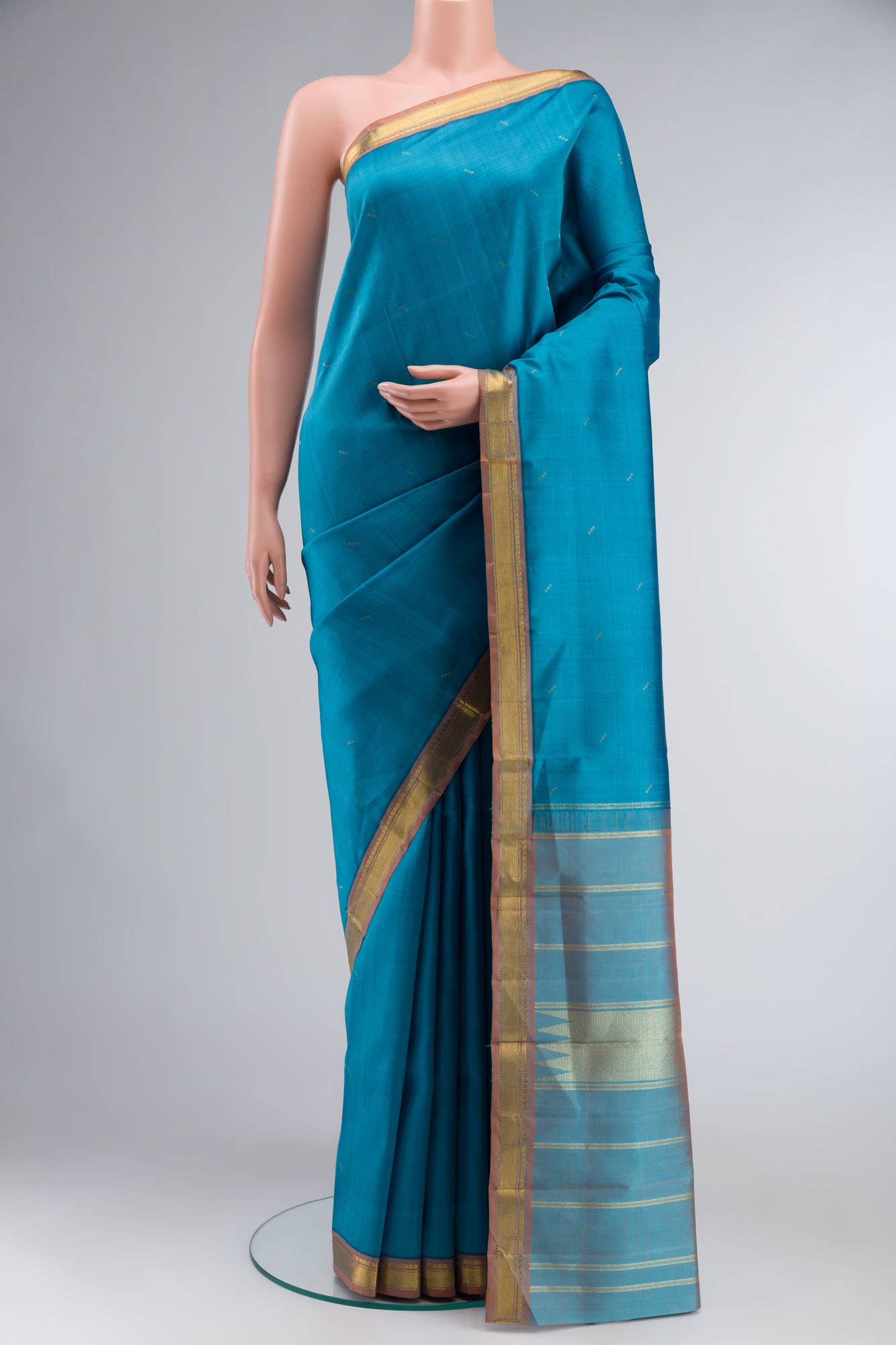 Blue Kanchipuram Silk Saree