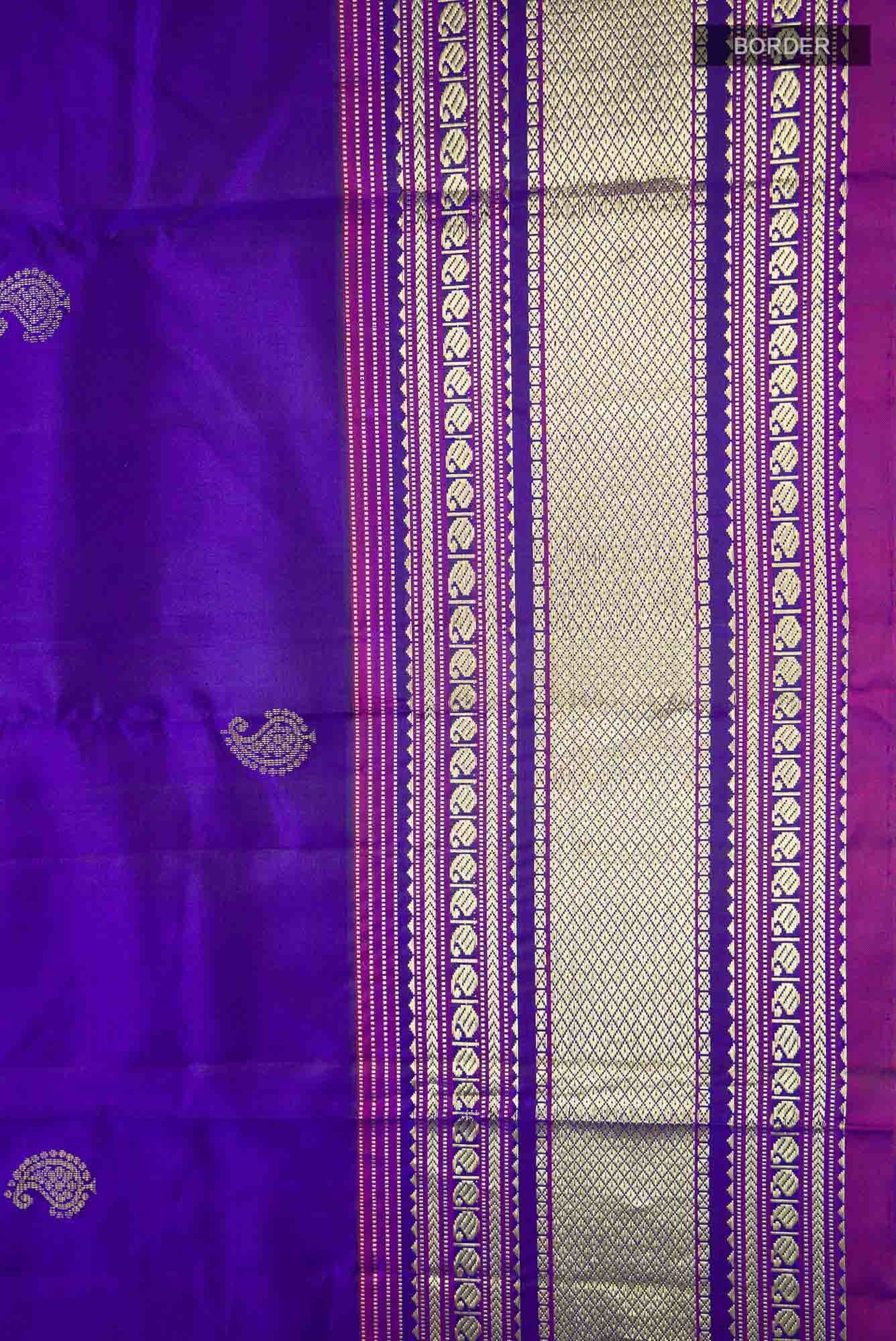 Blue Kanchipuram Silk Saree