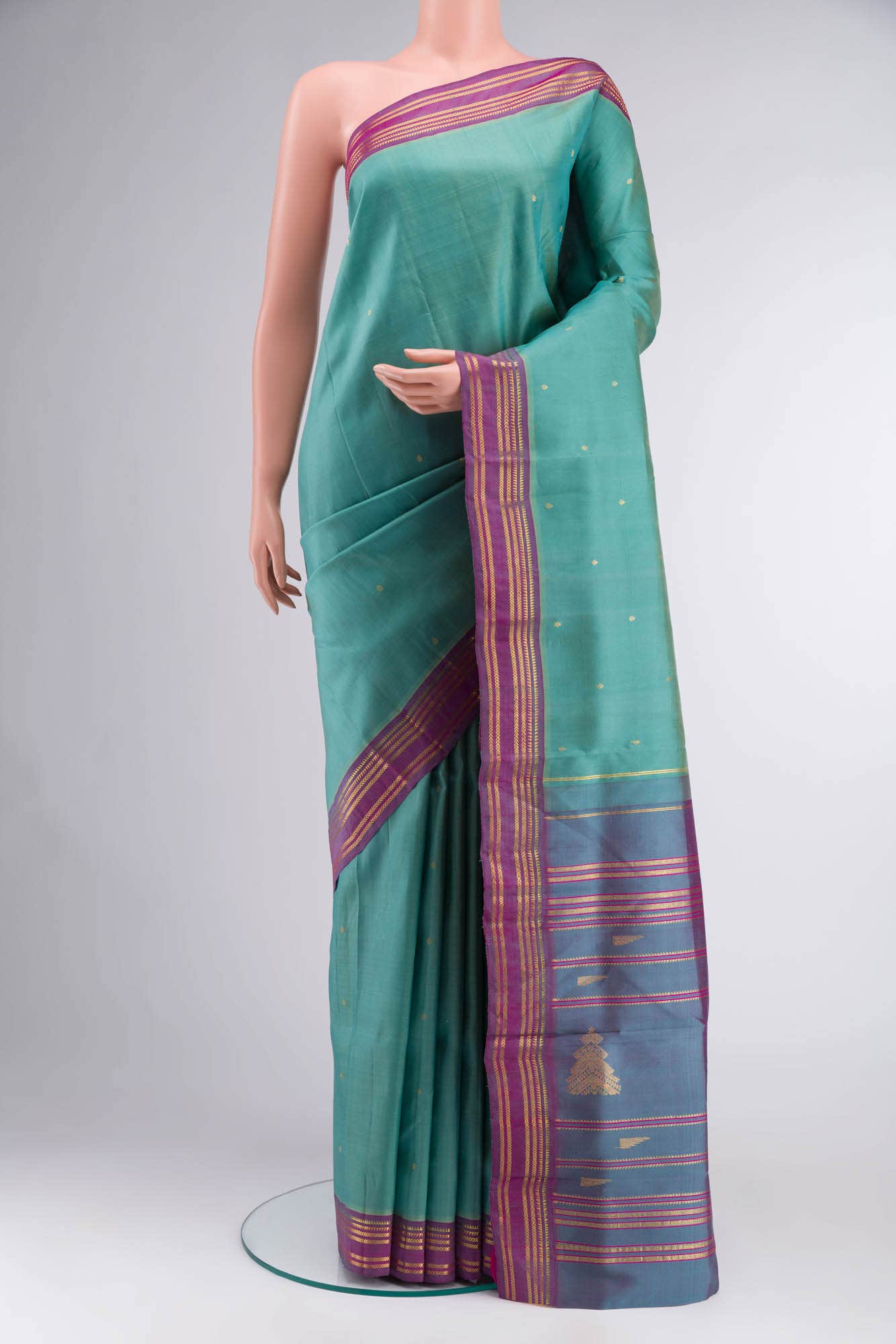 Blue Kanchipuram Silk Saree