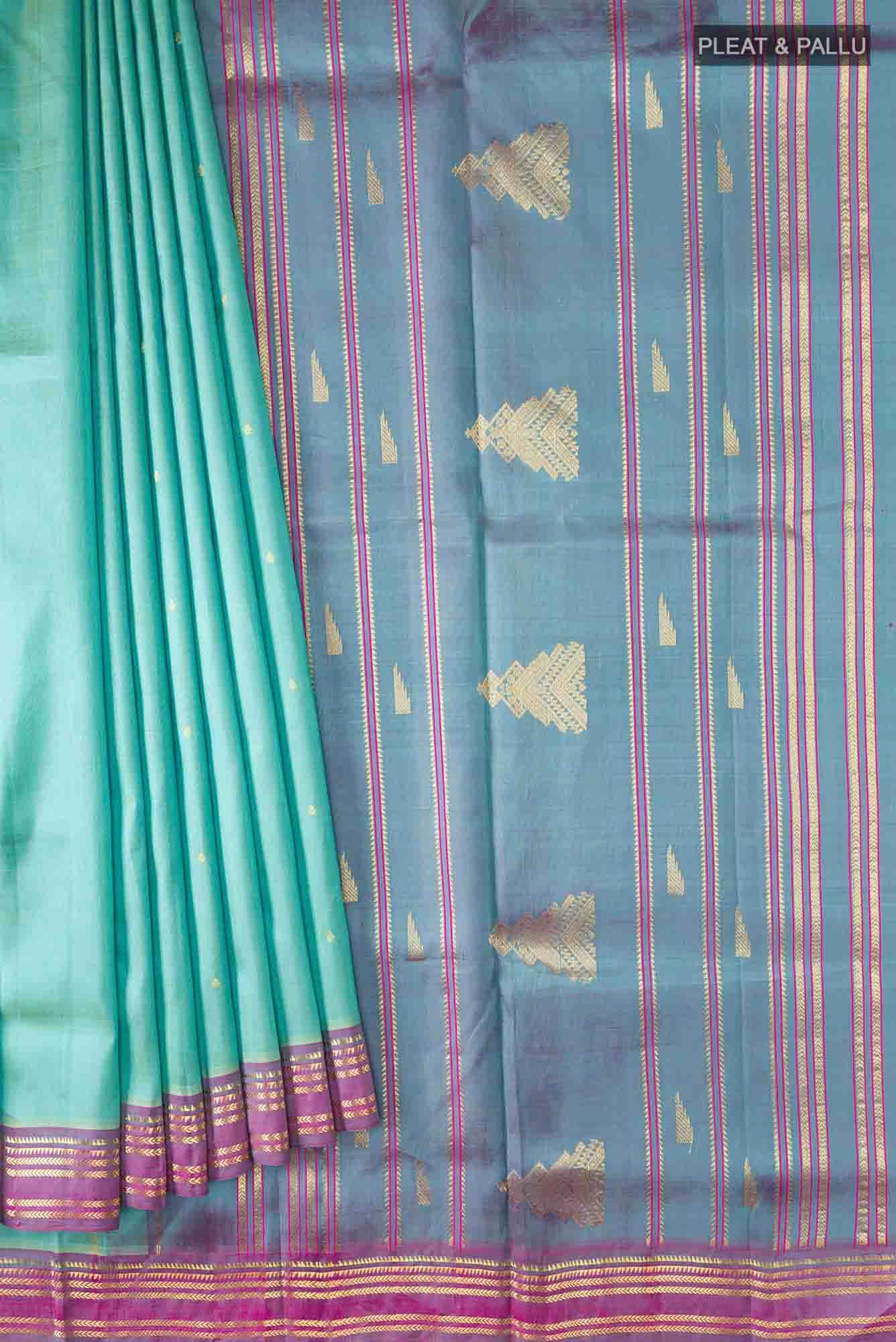Blue Kanchipuram Silk Saree