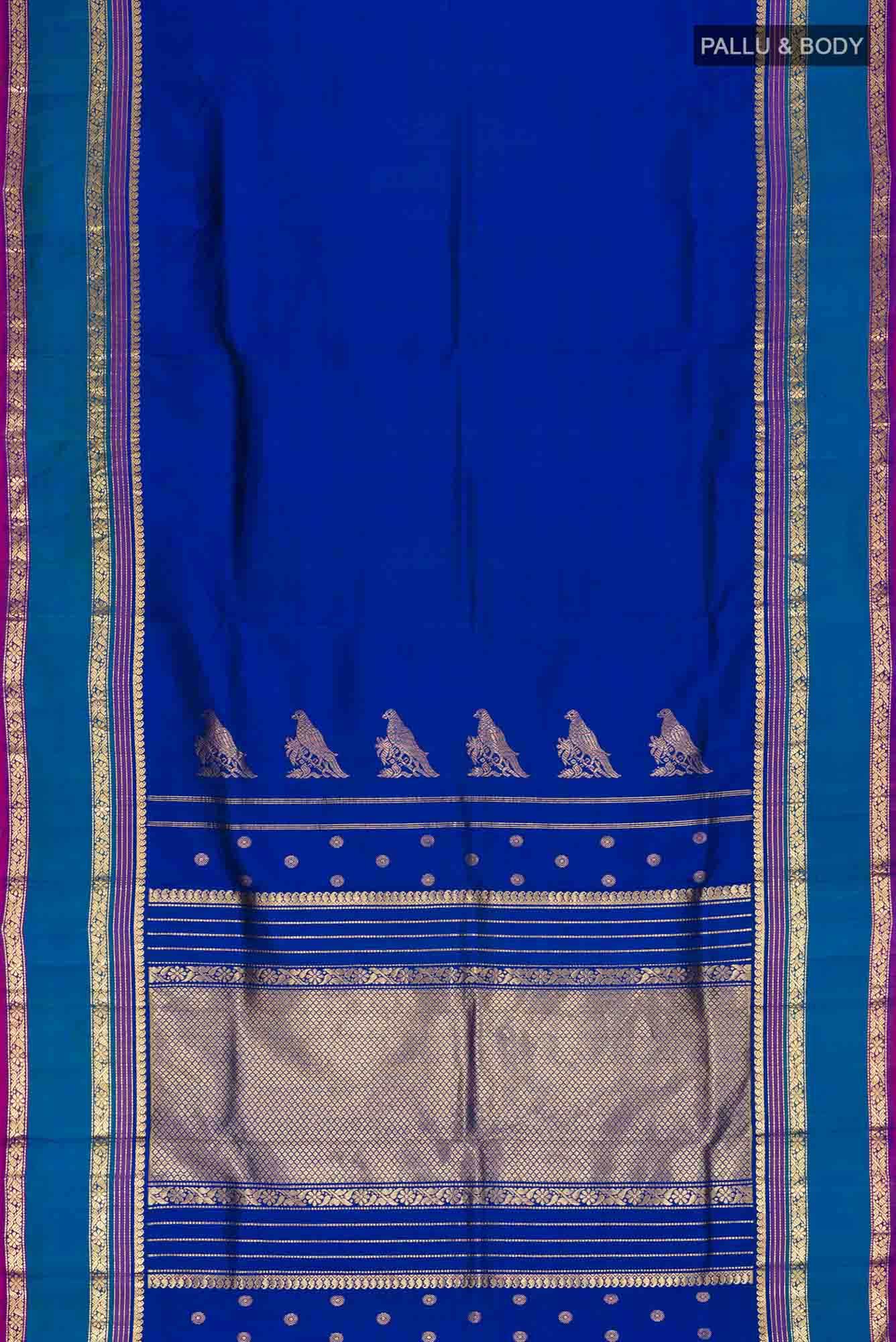 Blue Kanchipuram Silk Saree