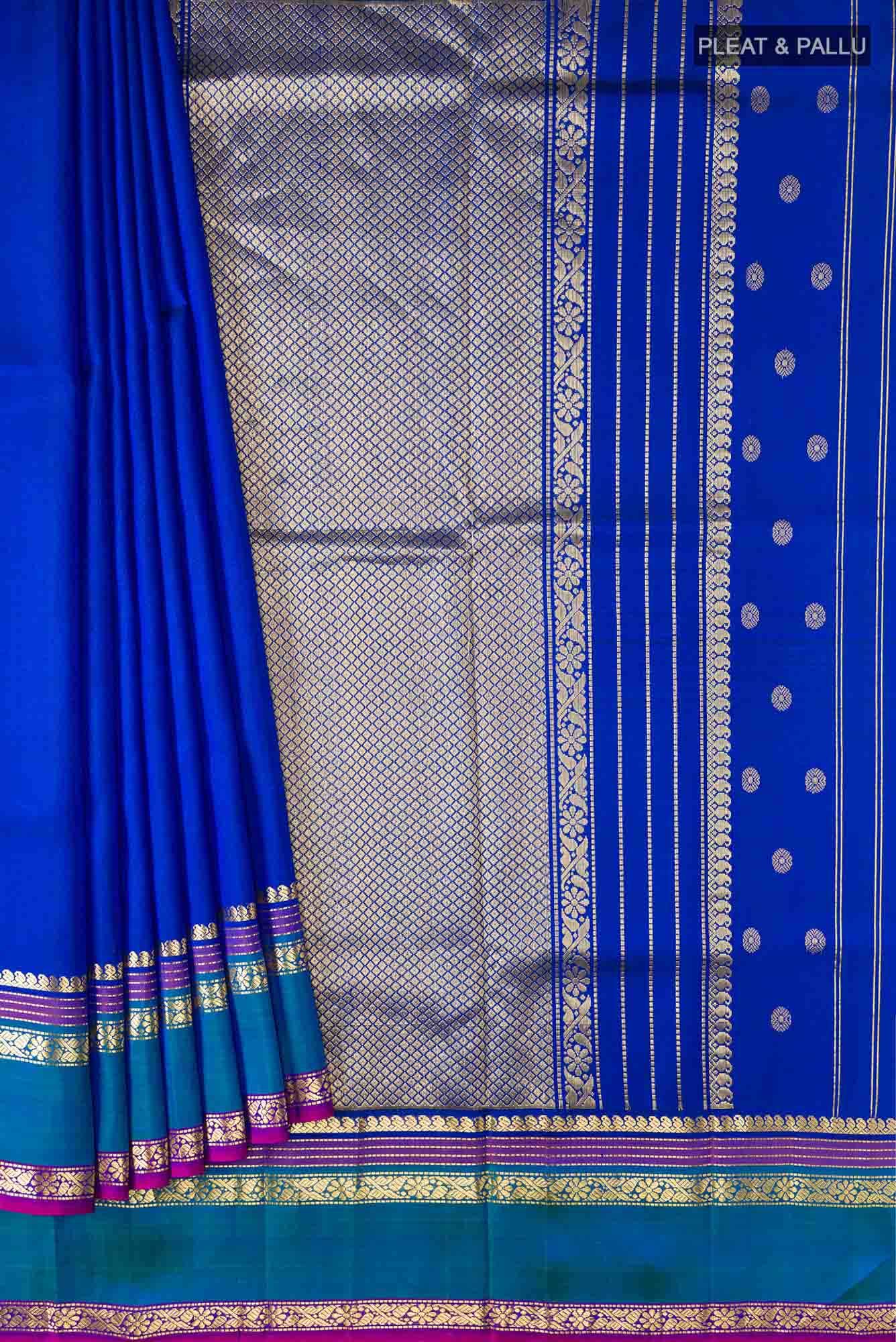 Blue Kanchipuram Silk Saree