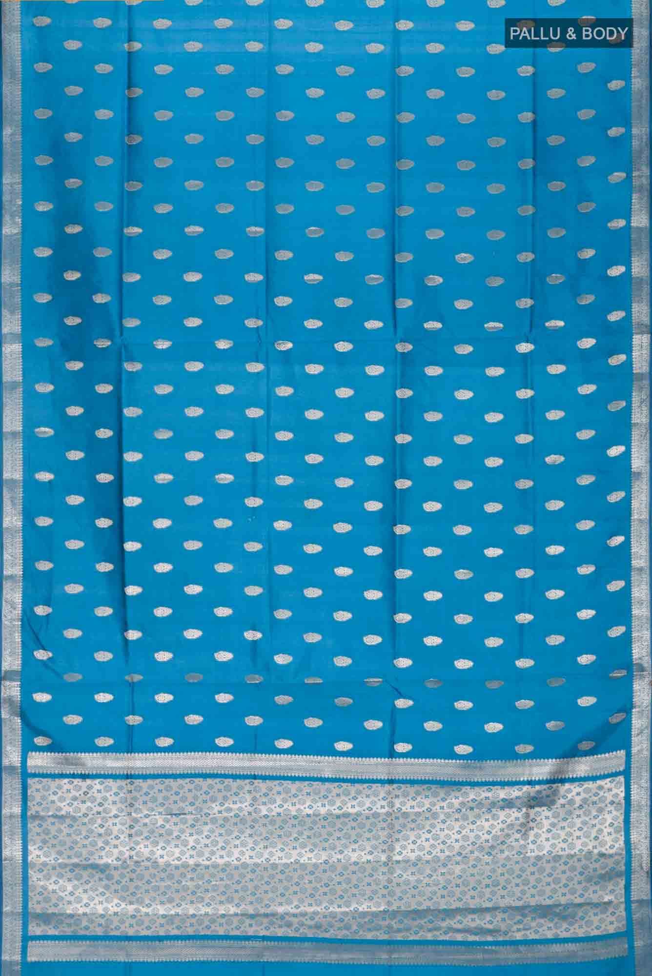 Blue Banarasi Raw Silk Saree