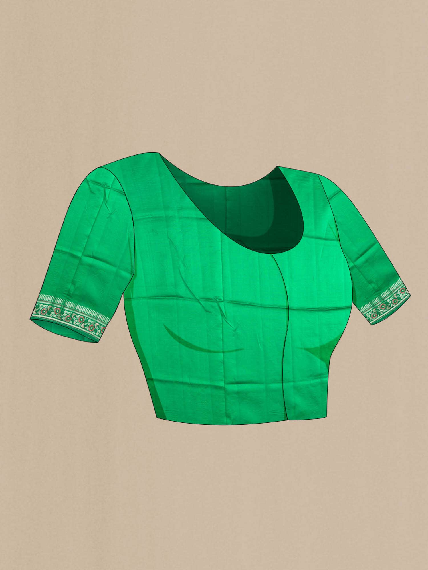 Green Banarasi Raw Silk Saree