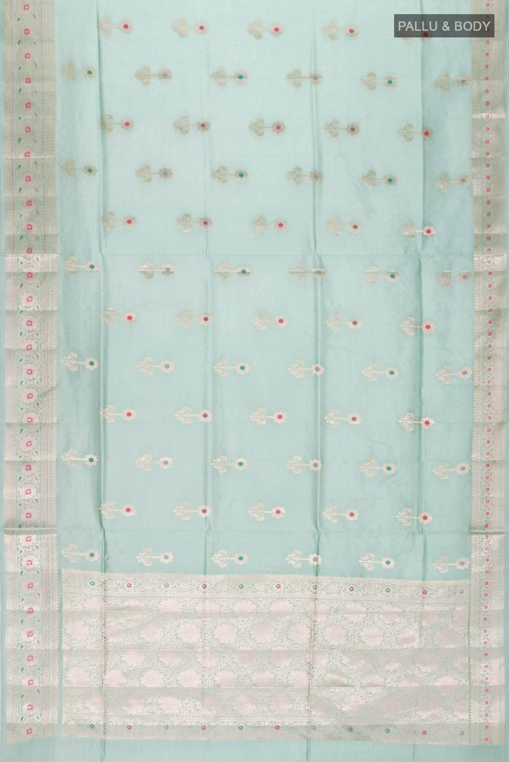 Green Banarasi Raw Silk Saree