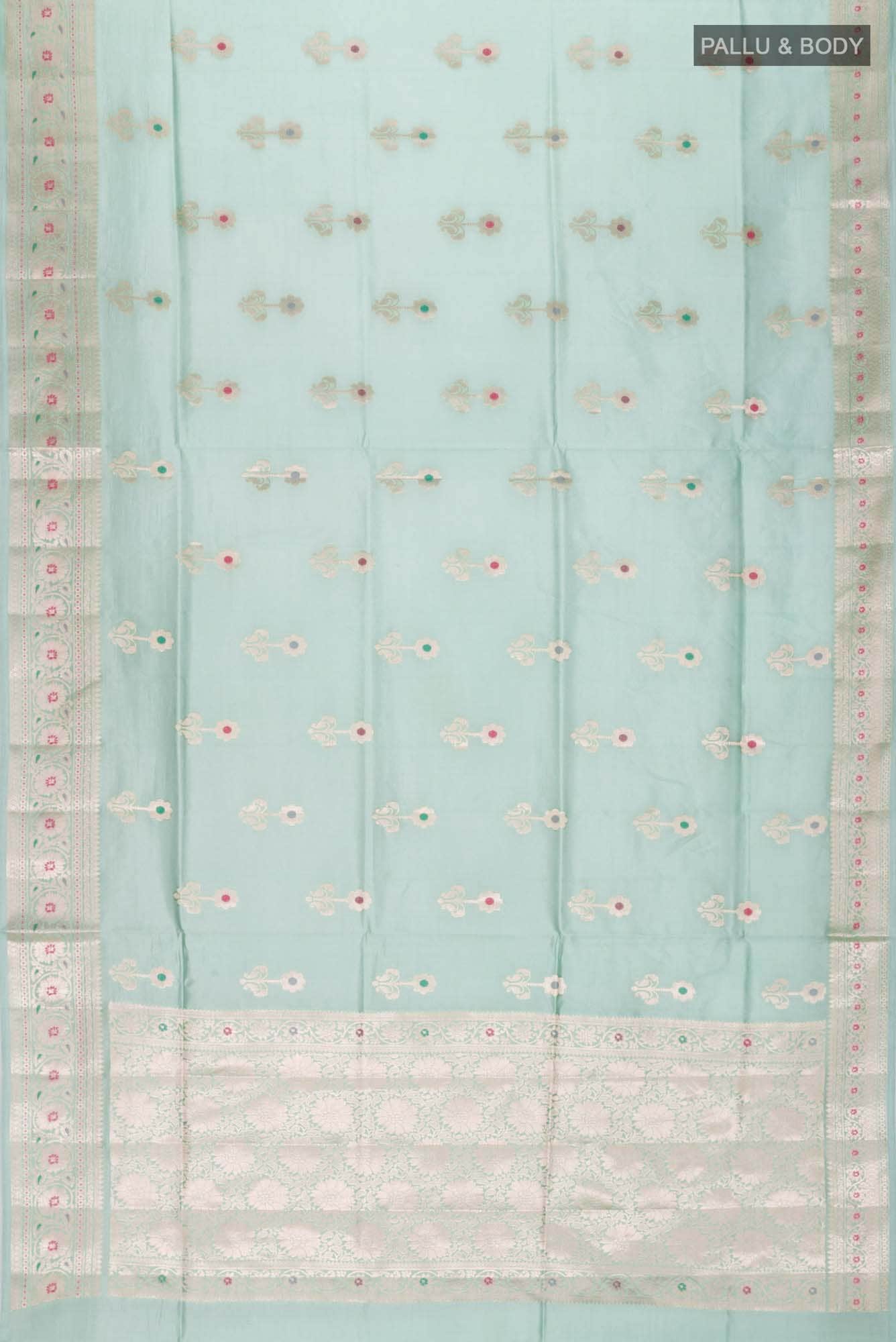 Green Banarasi Raw Silk Saree