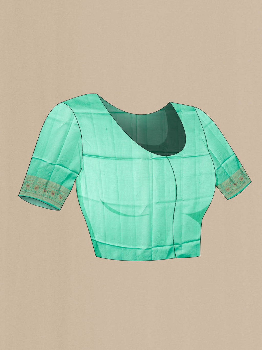 Green Banarasi Raw Silk Saree