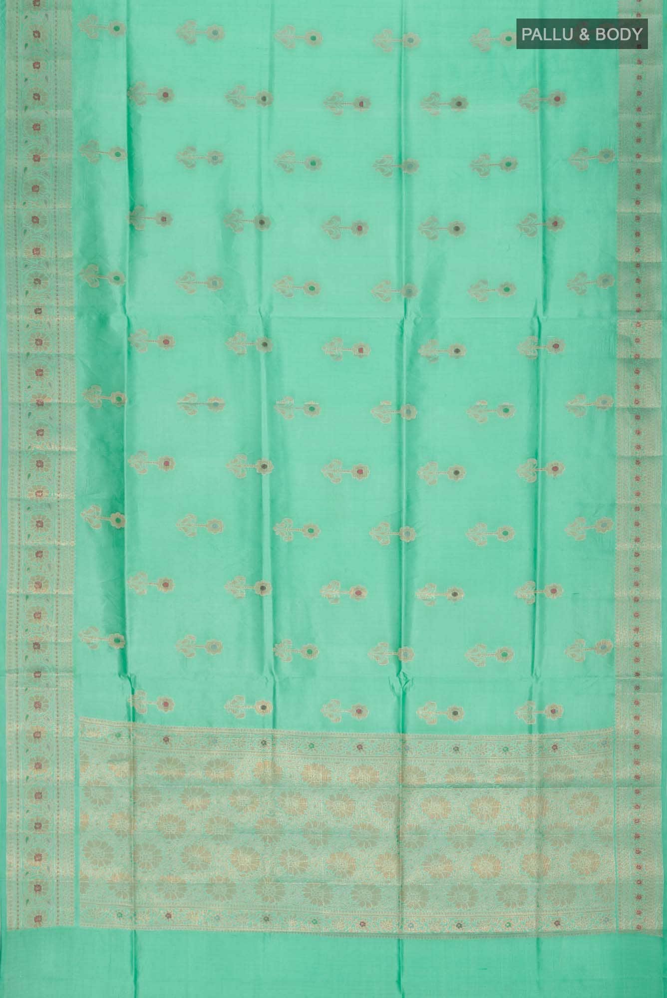 Green Banarasi Raw Silk Saree