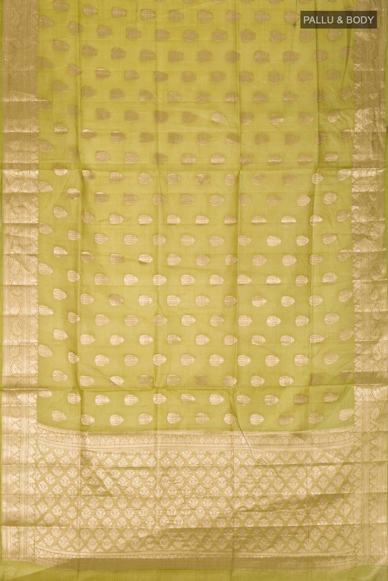 Green Banarasi Tussar Silk Saree