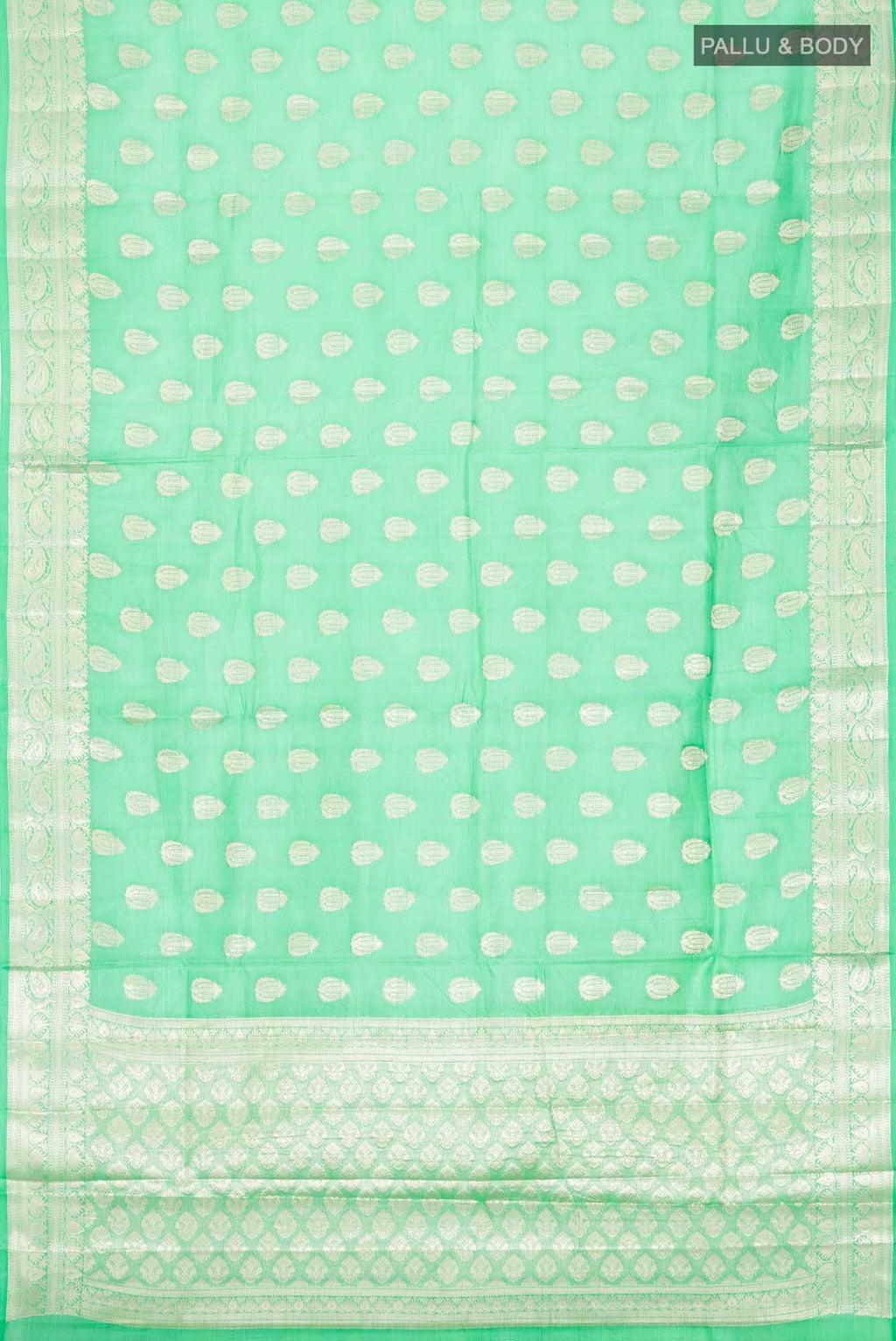 Green Banarasi Tussar Silk Saree