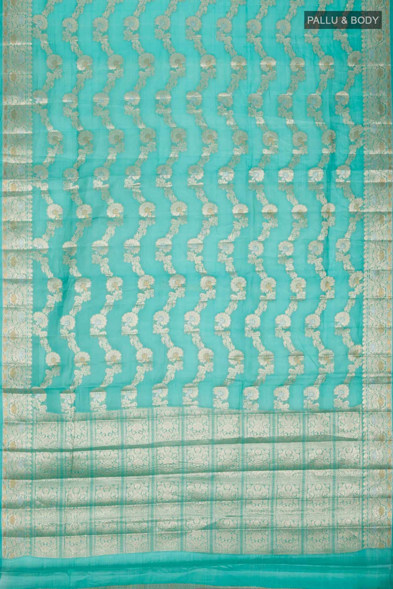 Blue Banarasi Raw Silk Saree