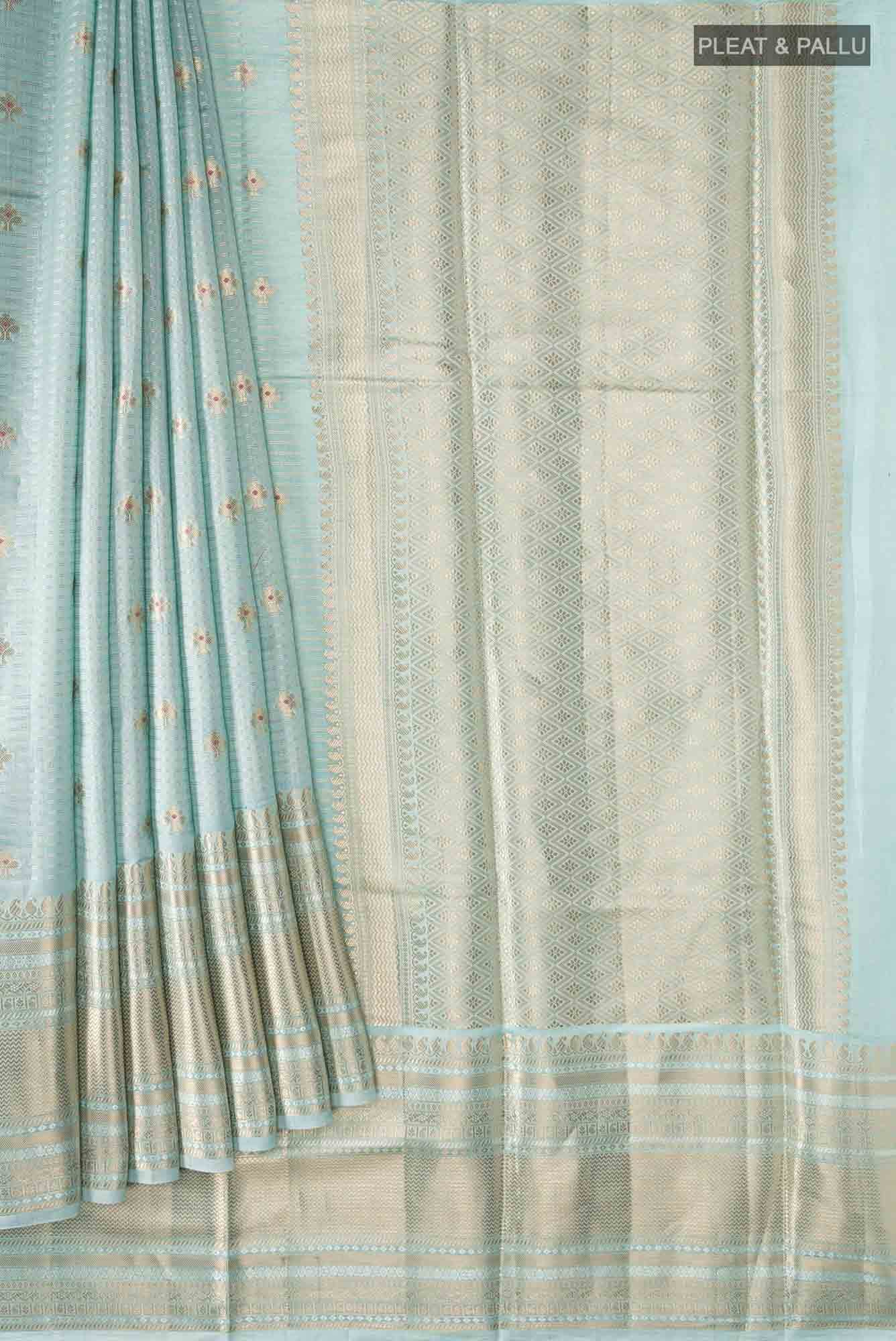 Green Banarasi Raw Silk Saree