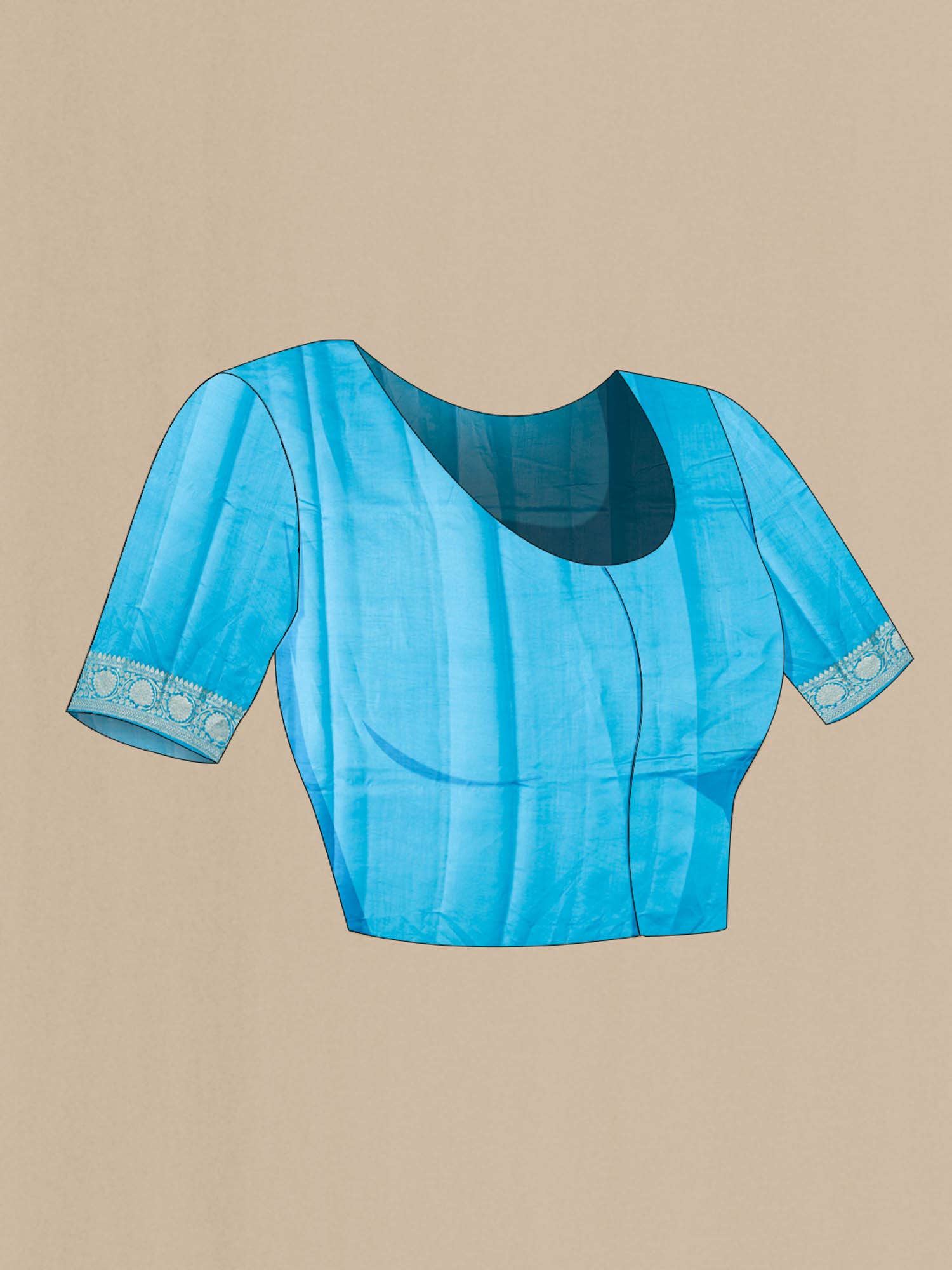 Blue Banarasi Raw Silk Saree