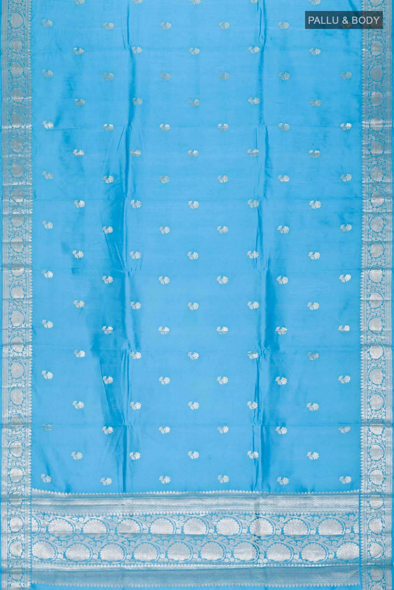 Blue Banarasi Raw Silk Saree