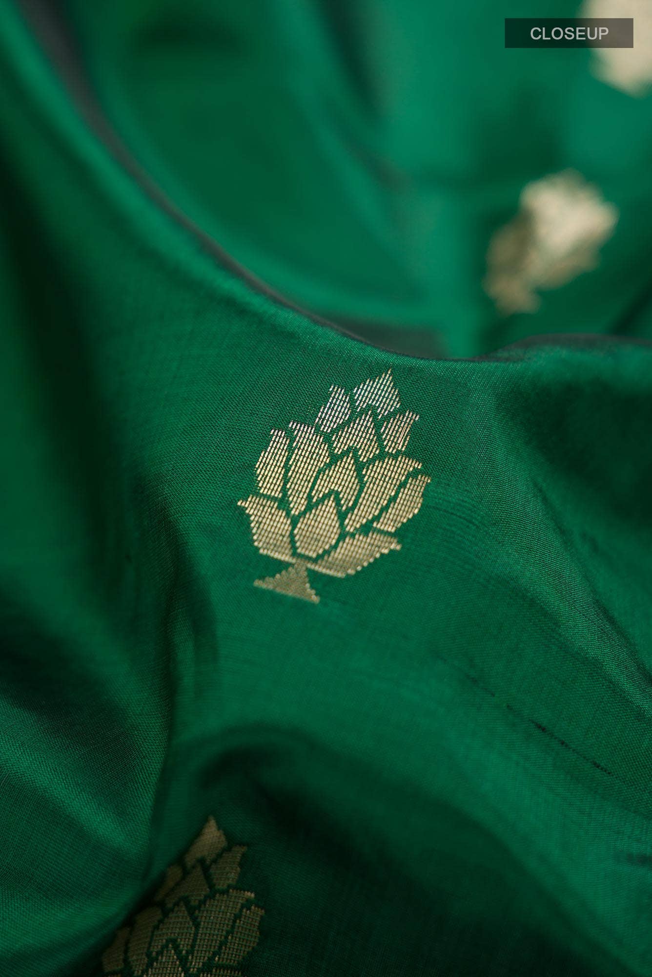 Green Banarasi Katan Silk Saree