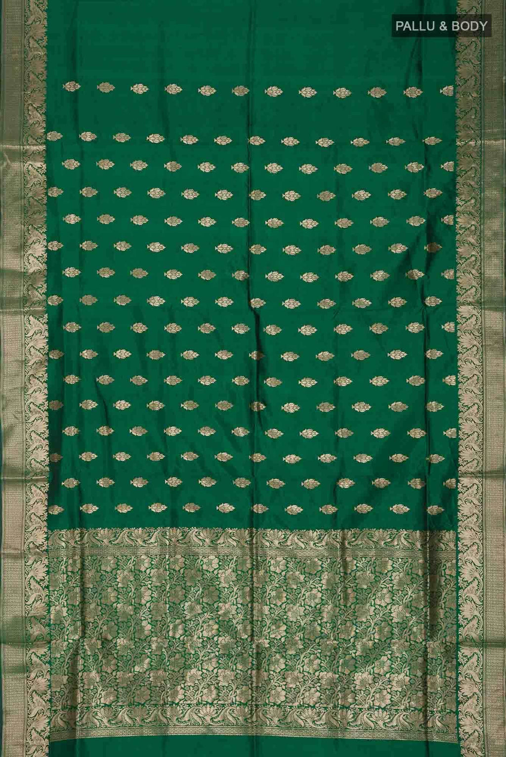 Green Banarasi Katan Silk Saree