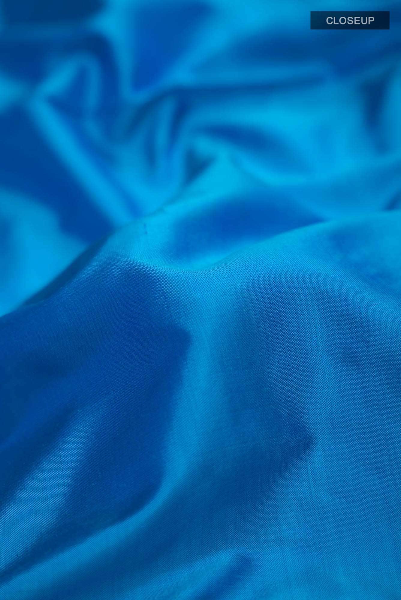 Blue Banarasi Katan Silk Saree