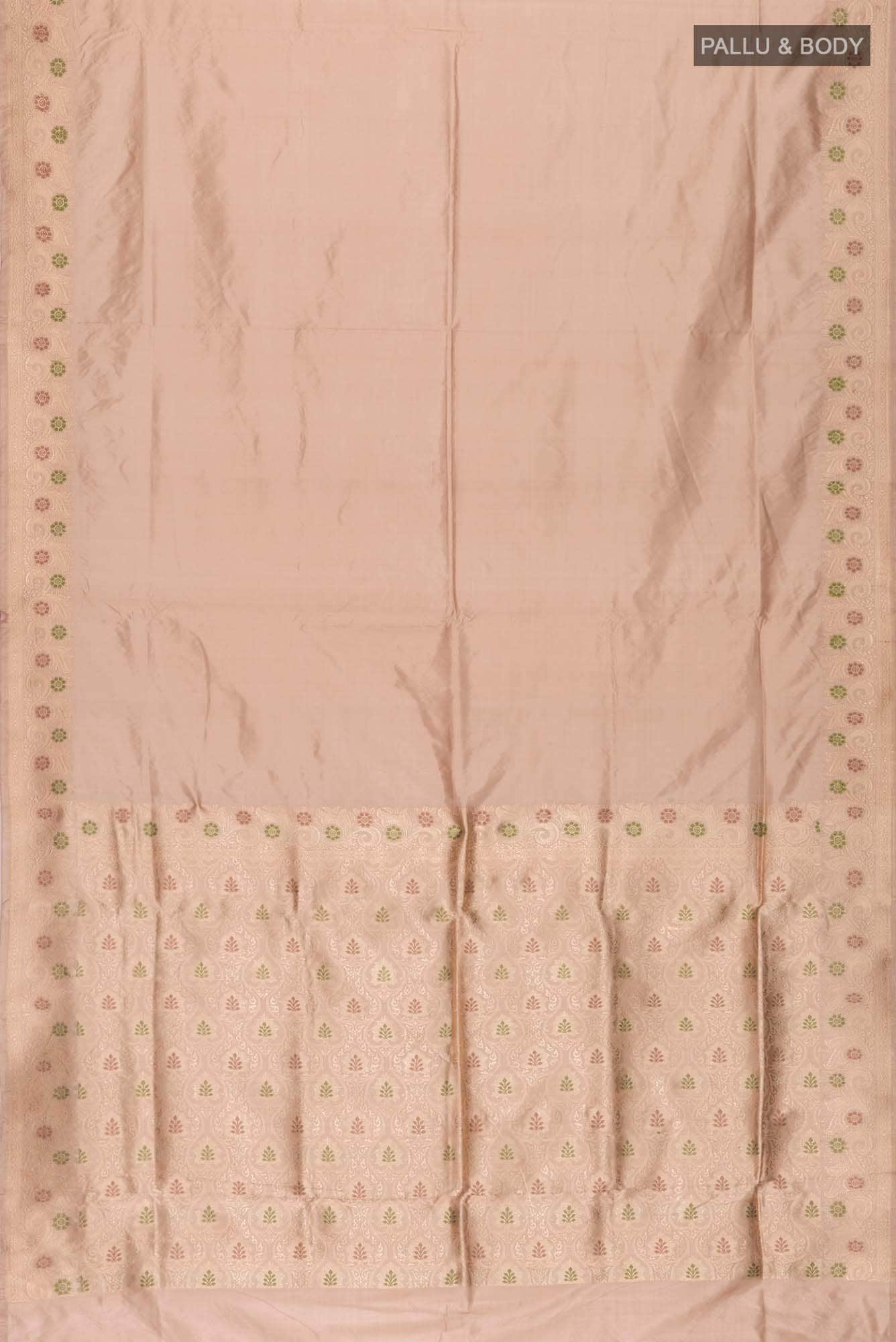 Beige Banarasi Katan Silk Saree