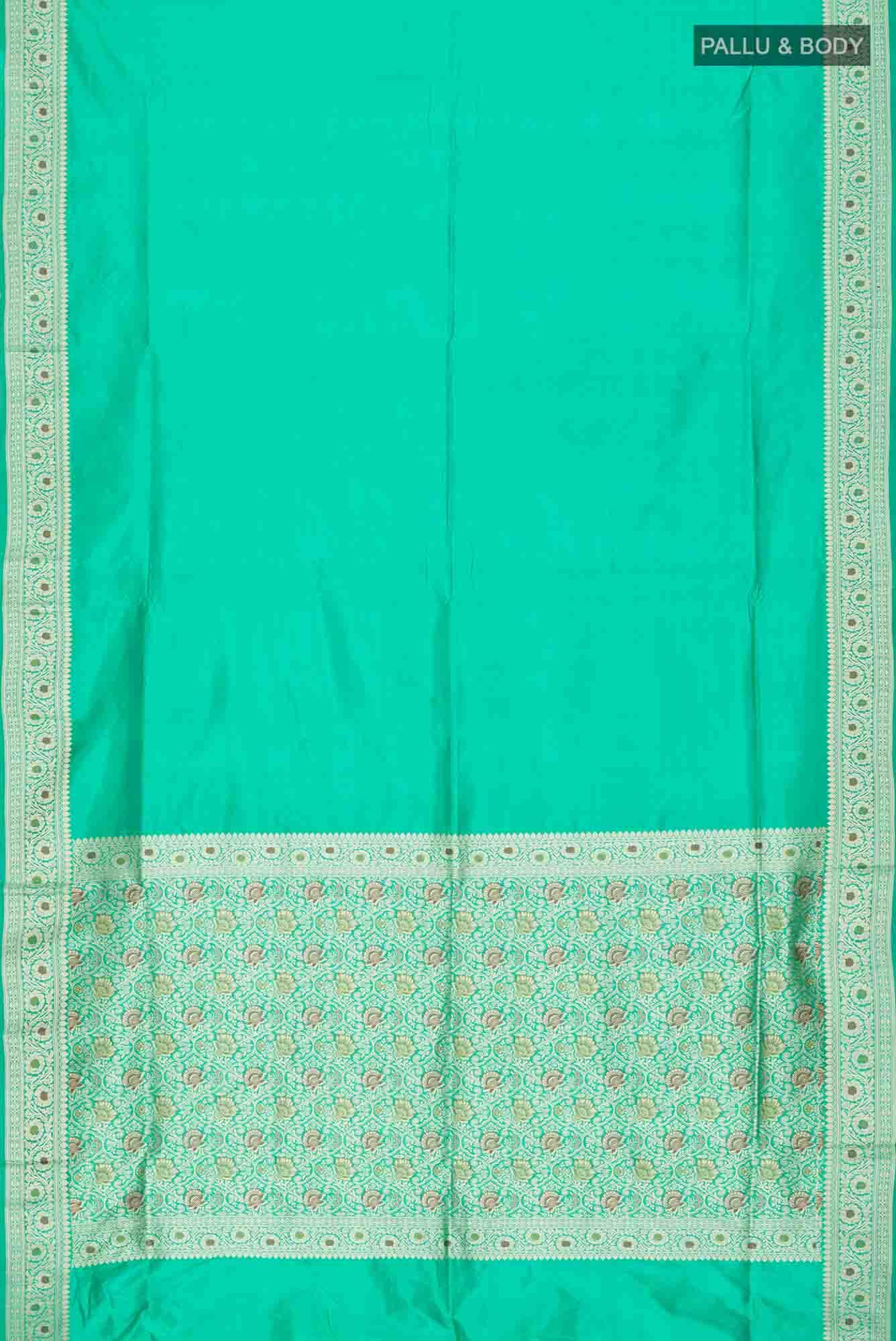 Green Banarasi Katan Silk Saree