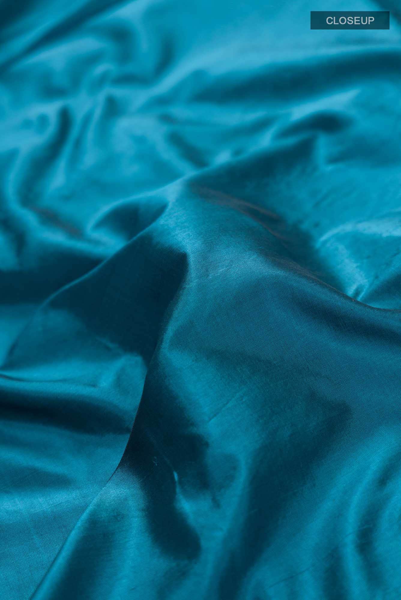 Blue Banarasi Katan Silk Saree