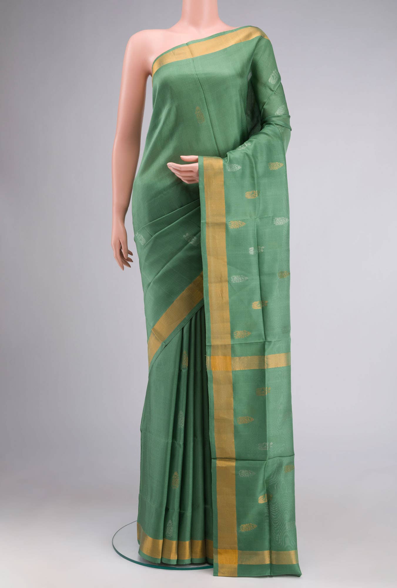 Sage Green Uppada Silk Saree