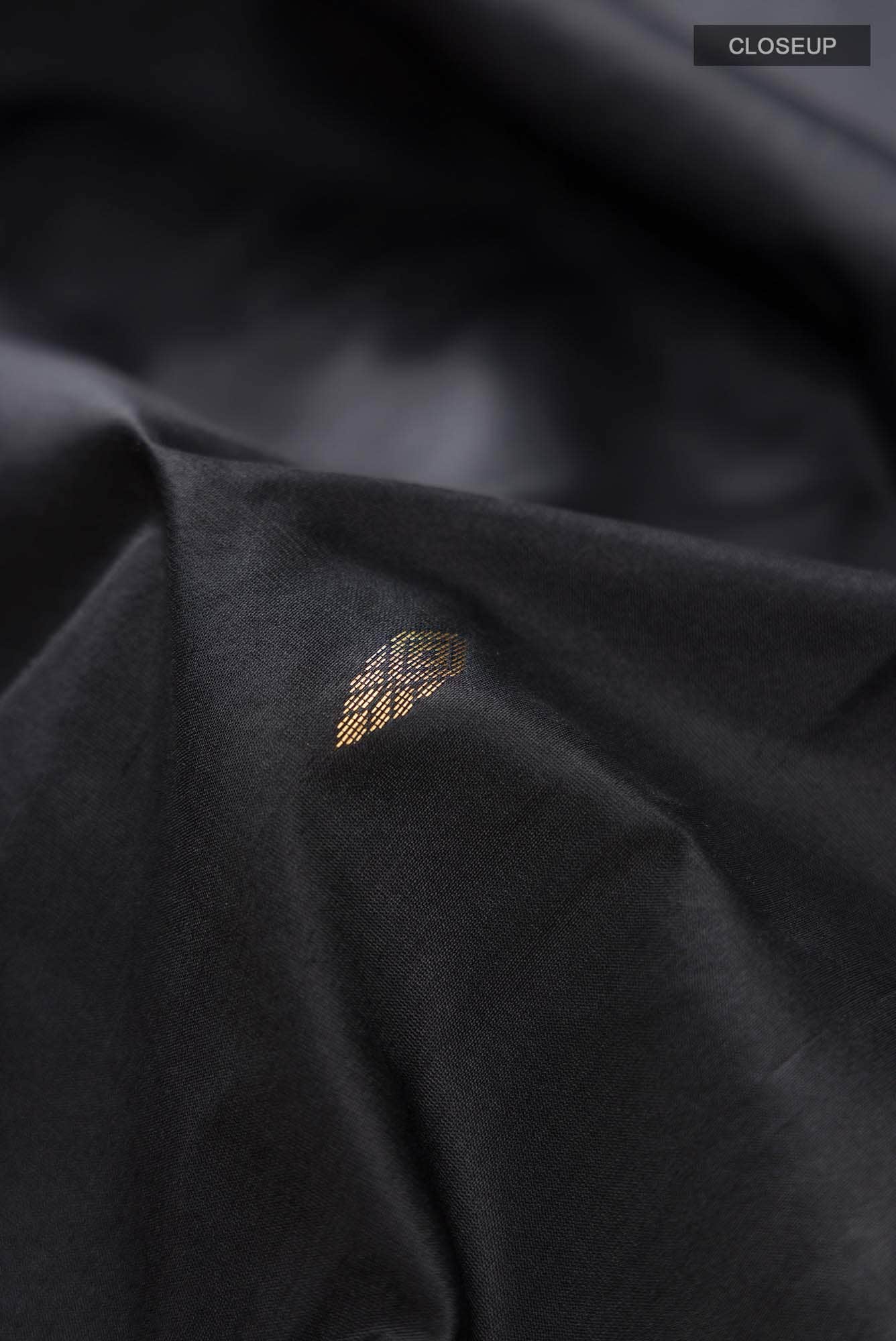 Black Bangalore Silk Saree