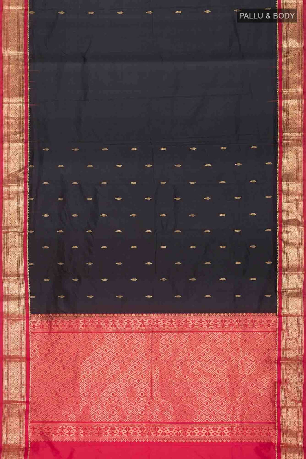 Black Bangalore Silk Saree