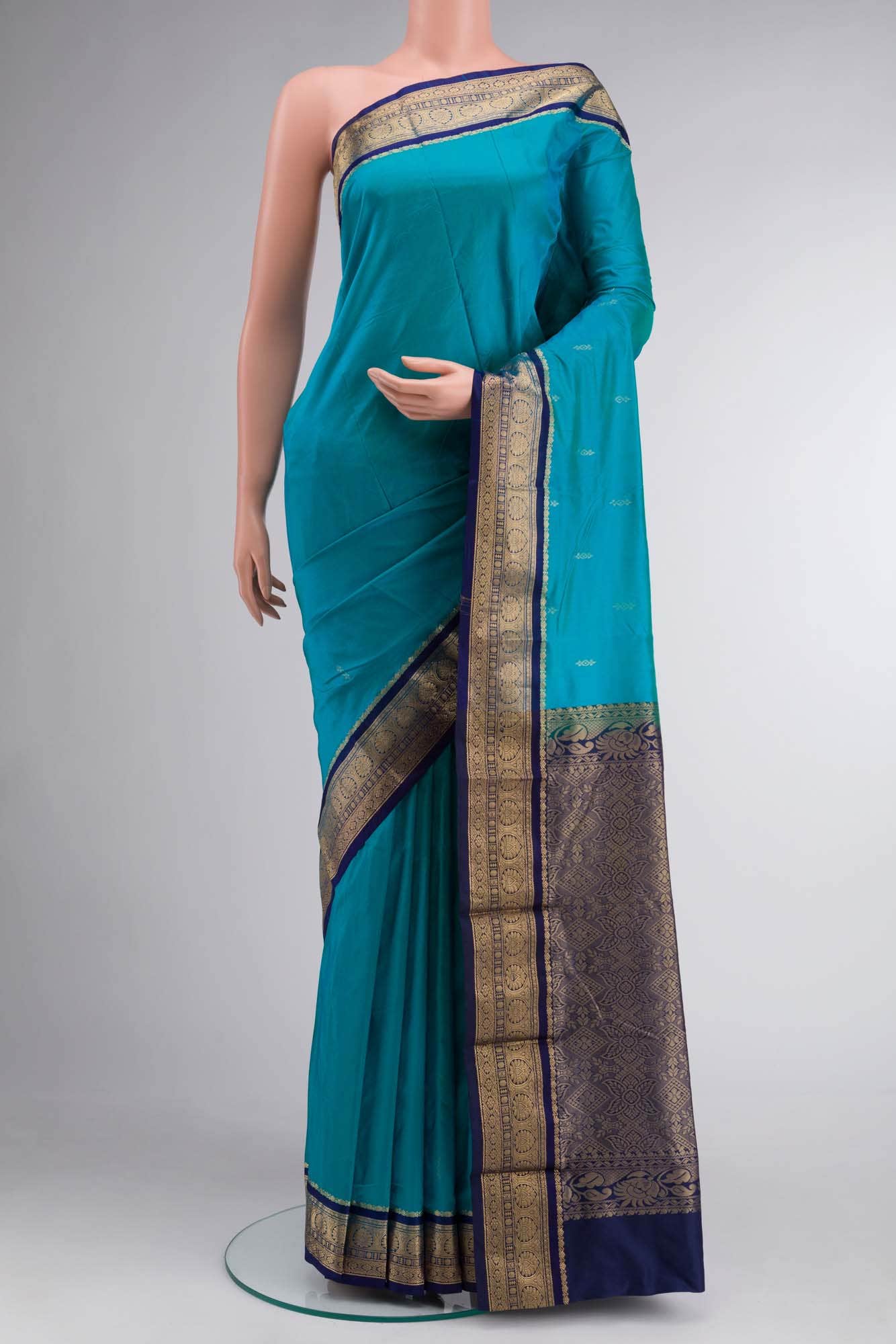 Blue Bangalore Silk Saree