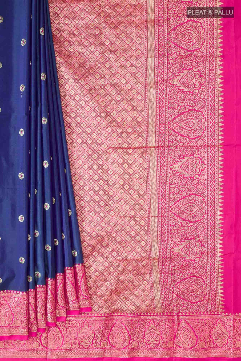 Blue Blended Bangalore Silk Saree