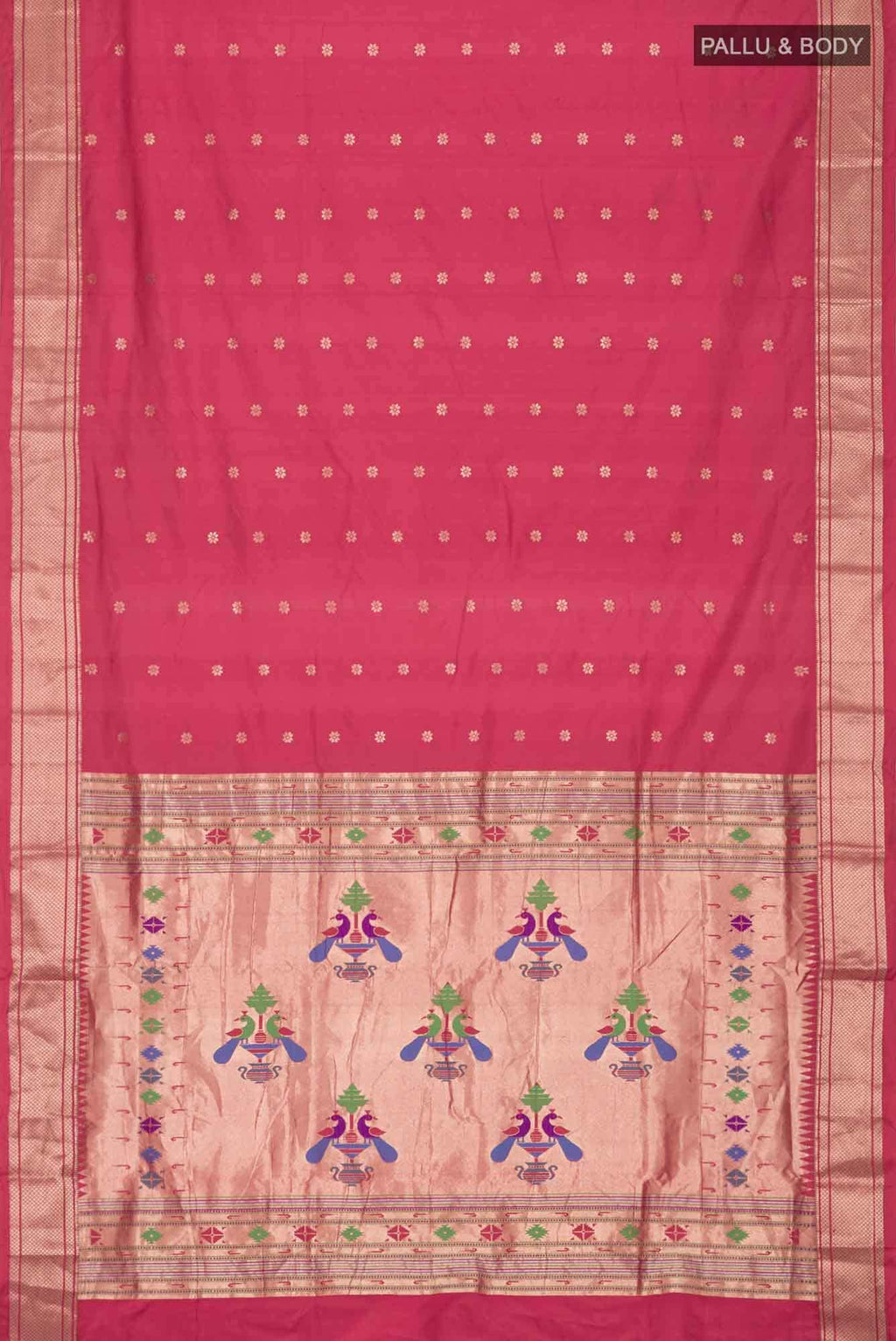 Red Blended Bangalore Silk Saree