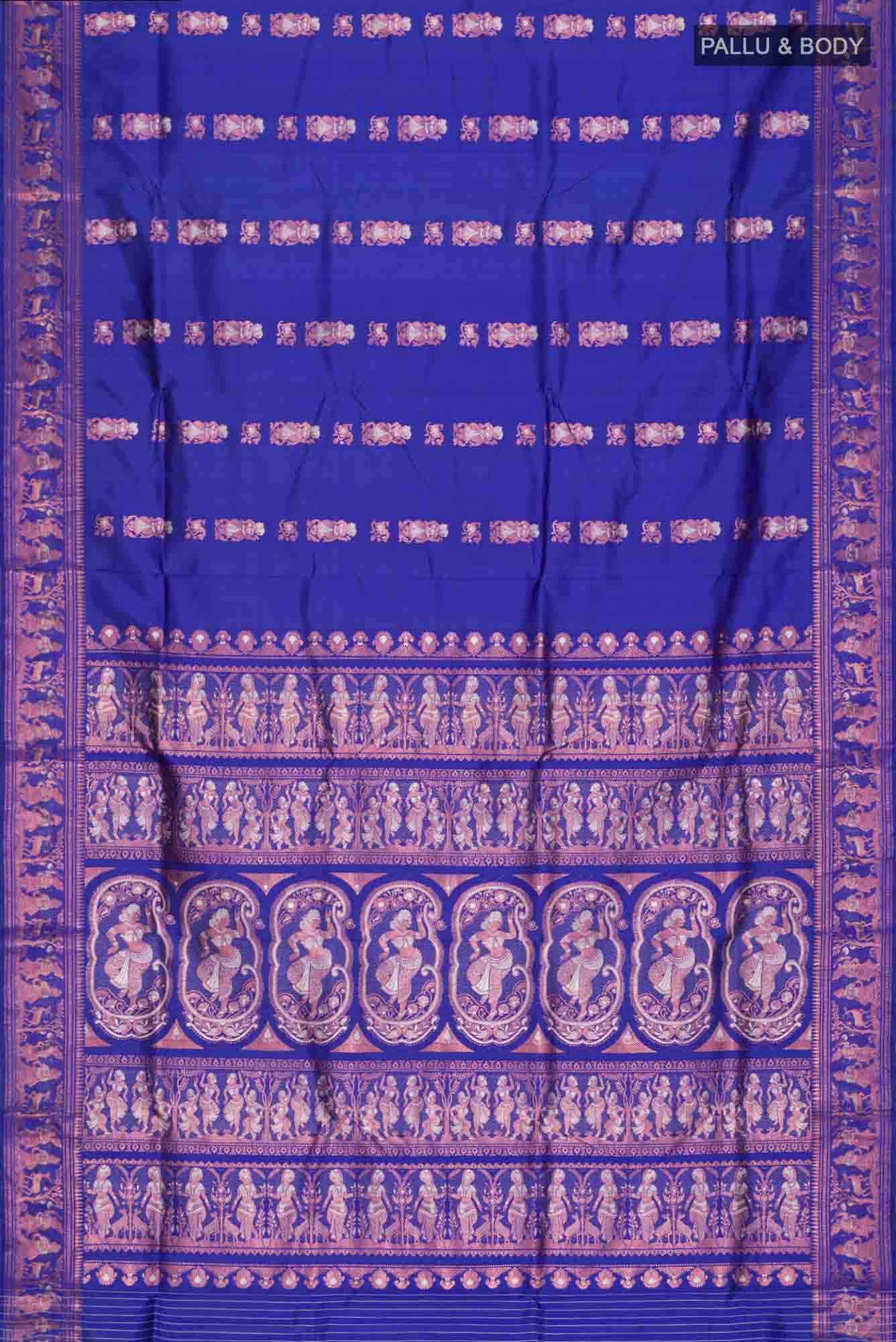 Blue Baluchari Silk Saree