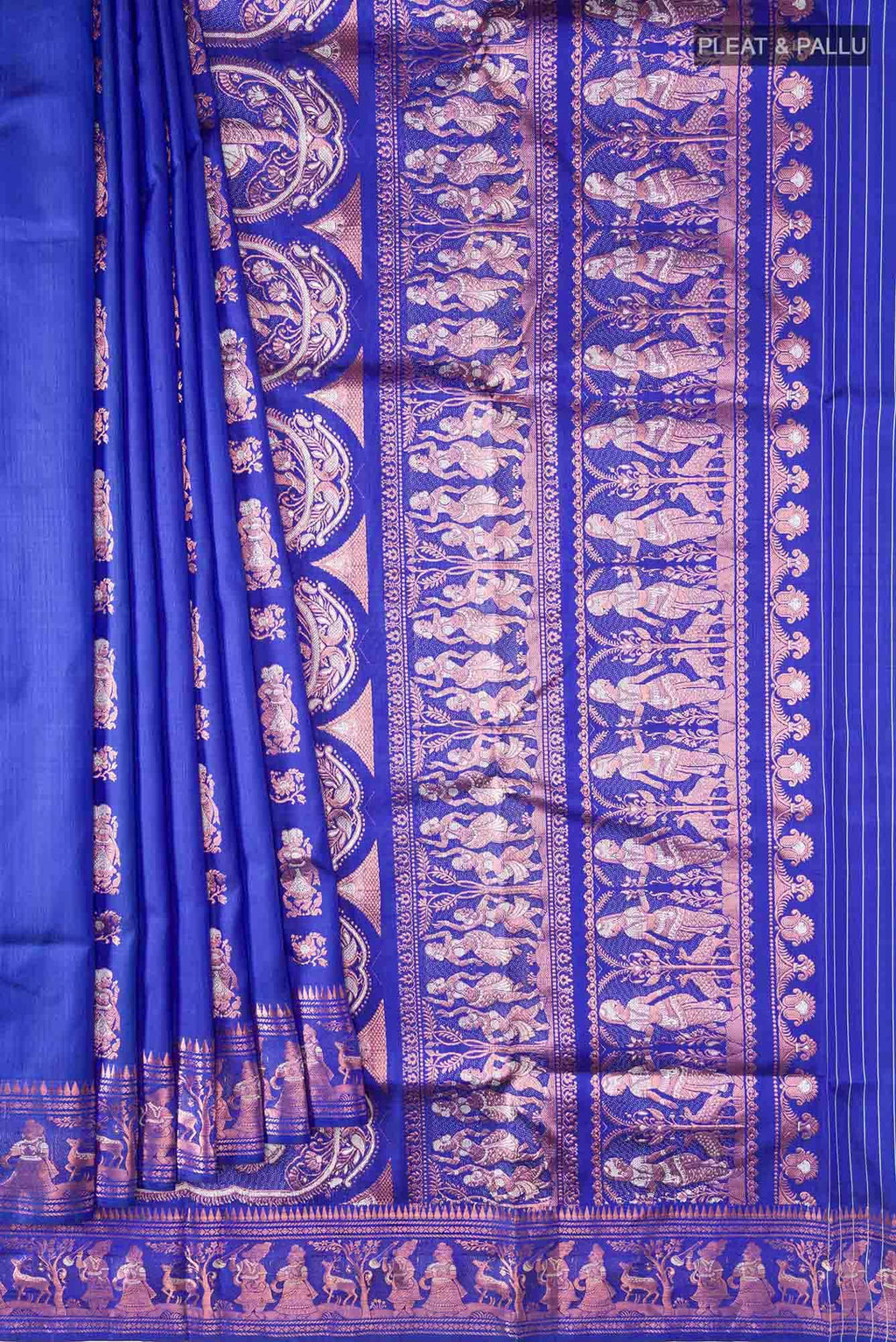 Blue Baluchari Silk Saree