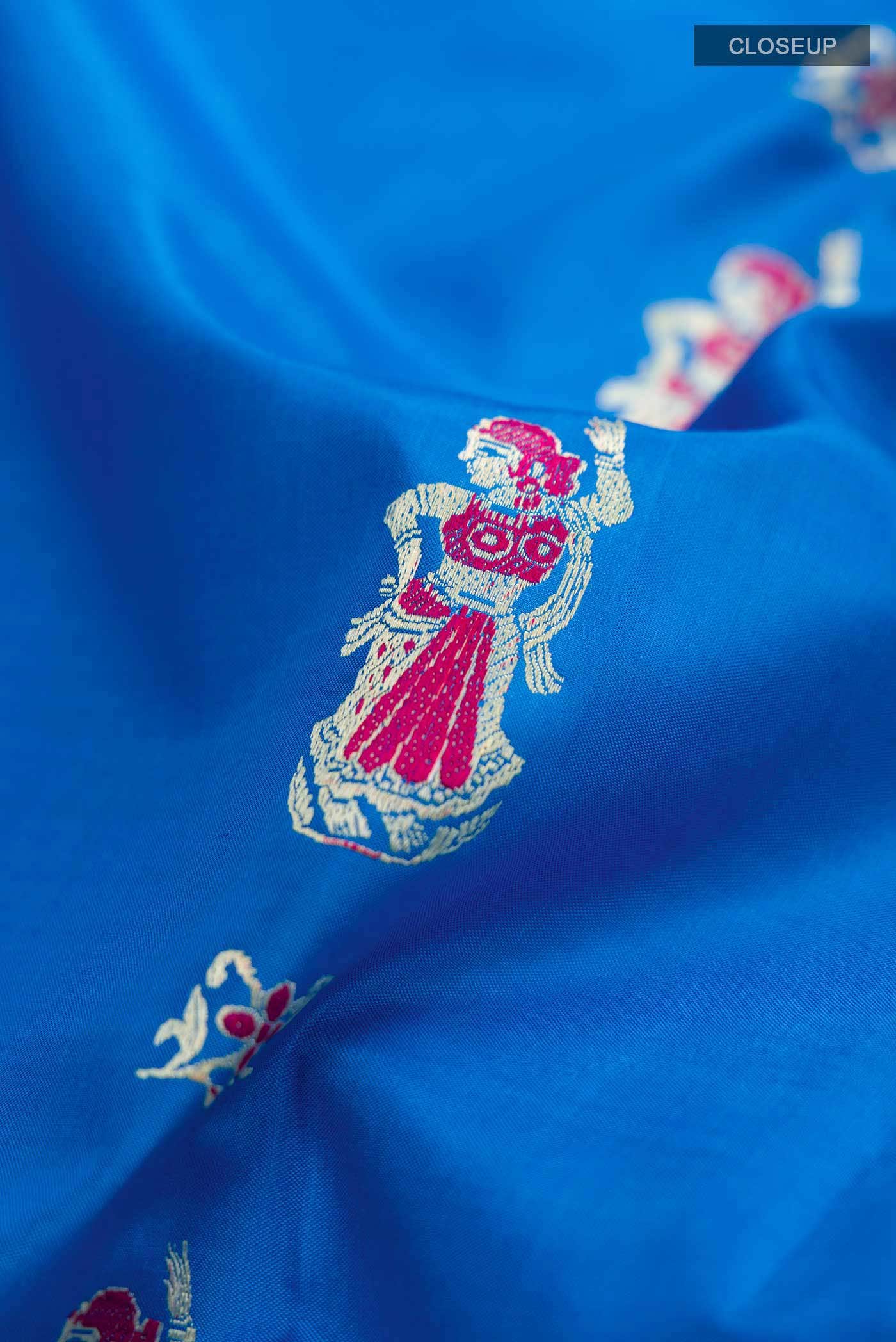 Blue Baluchari Silk Saree