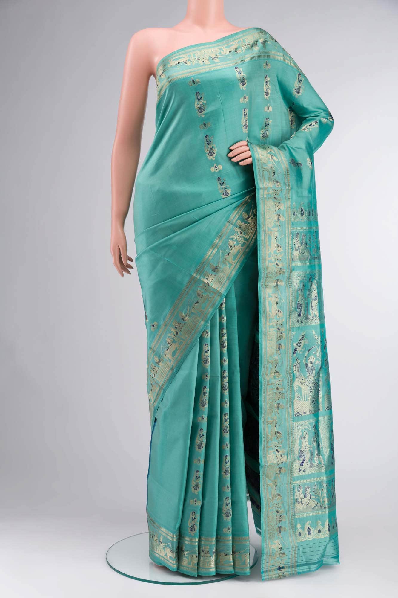 Green Baluchari Silk Saree