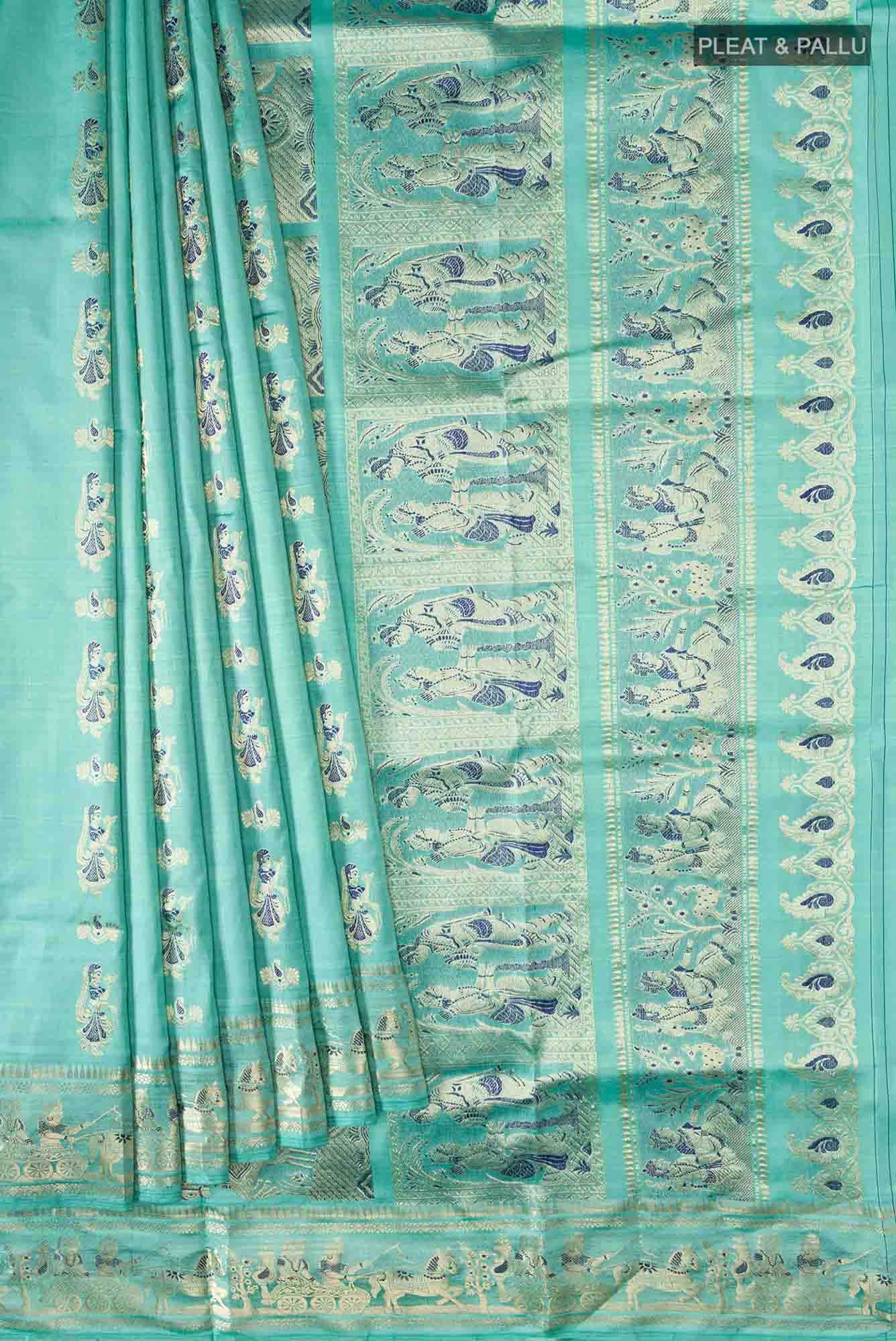 Green Baluchari Silk Saree