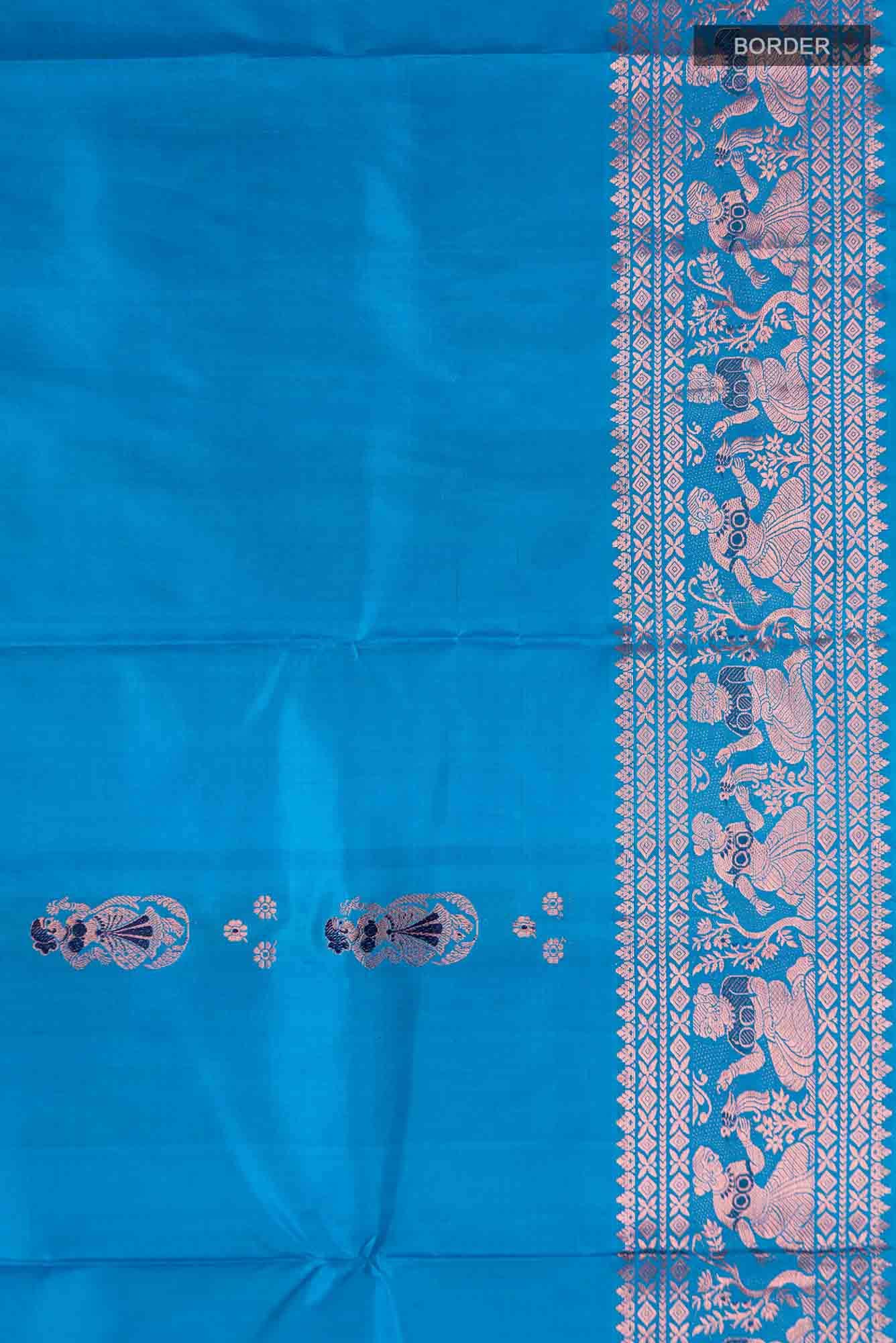 Blue Baluchari Silk Saree