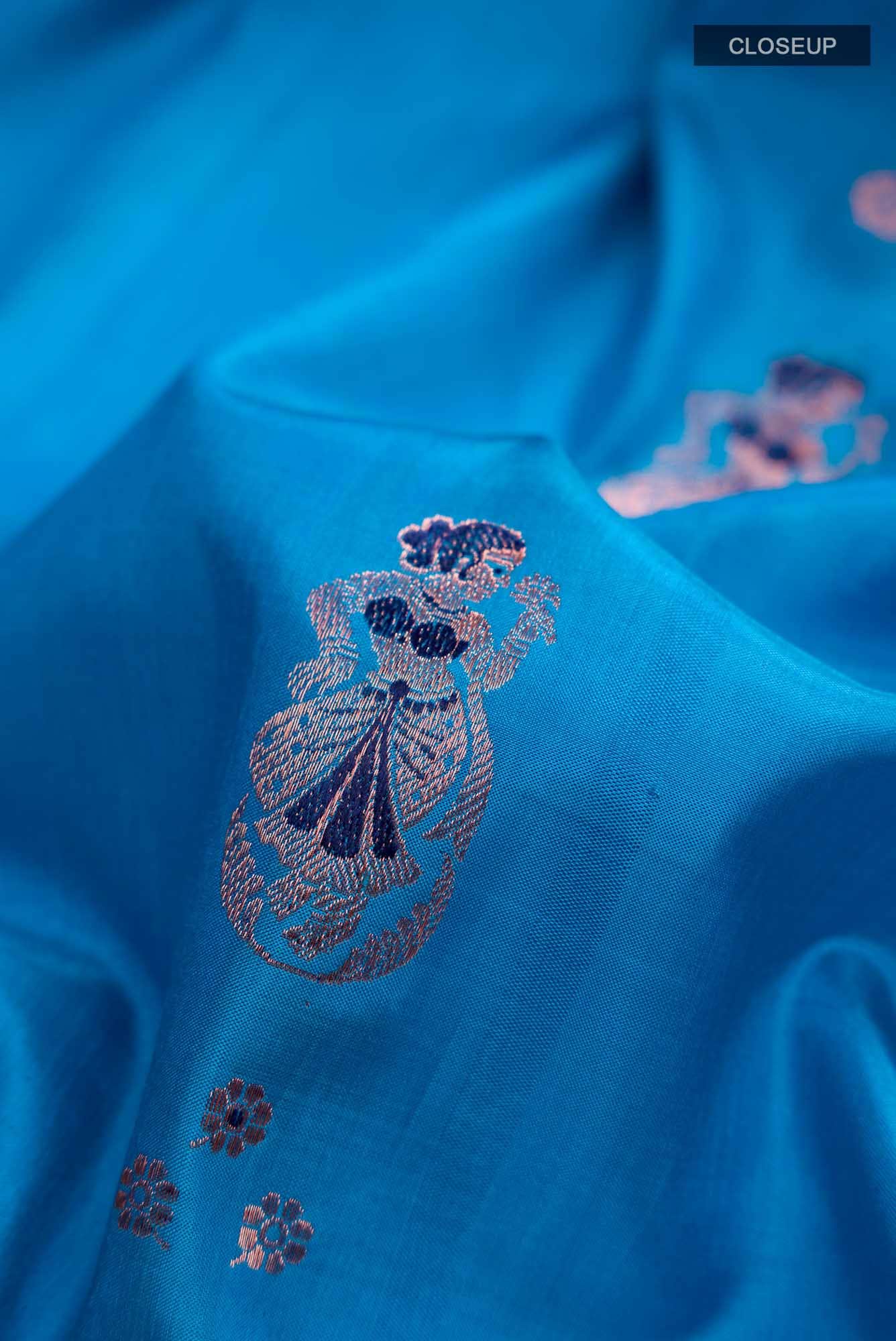 Blue Baluchari Silk Saree