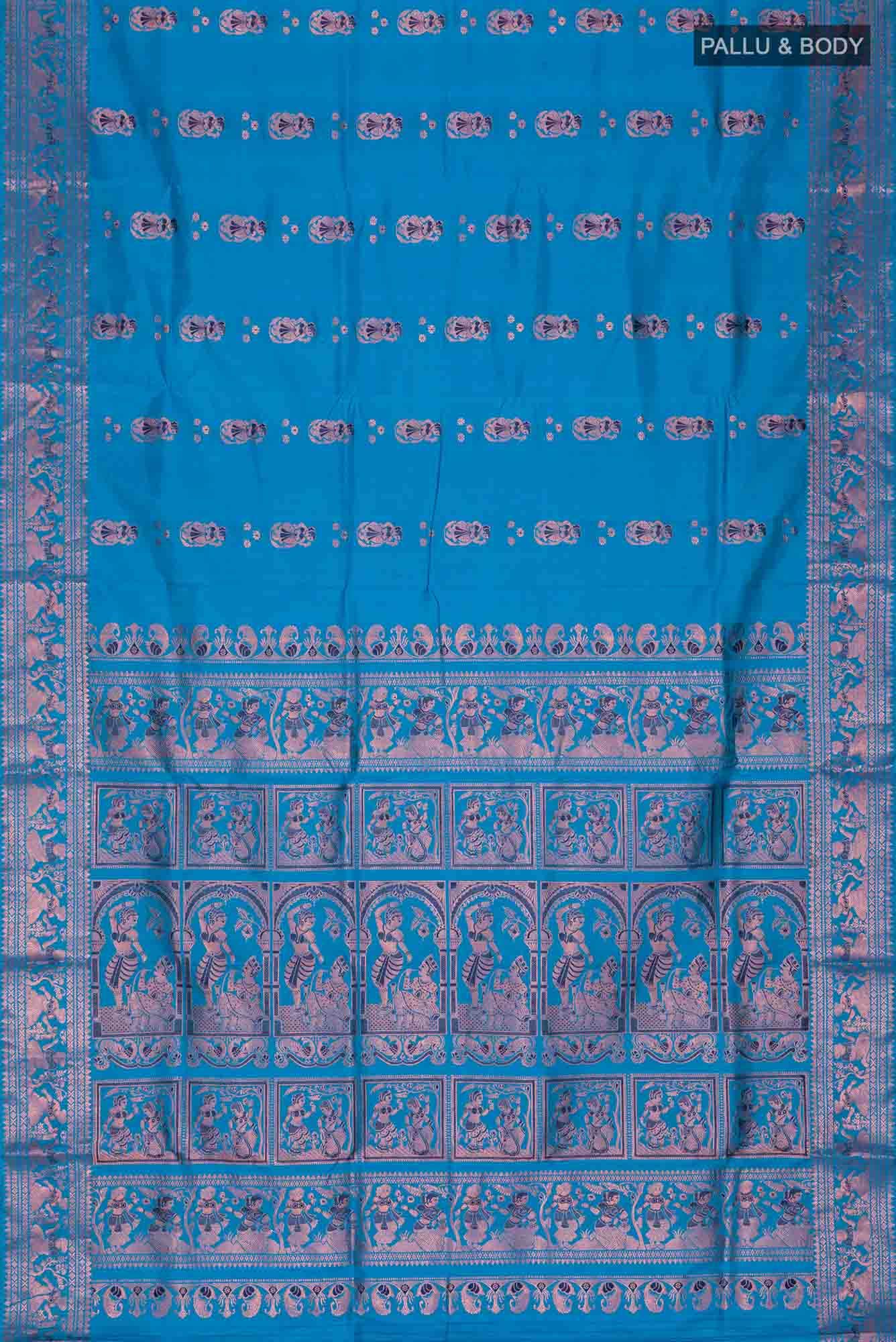 Blue Baluchari Silk Saree