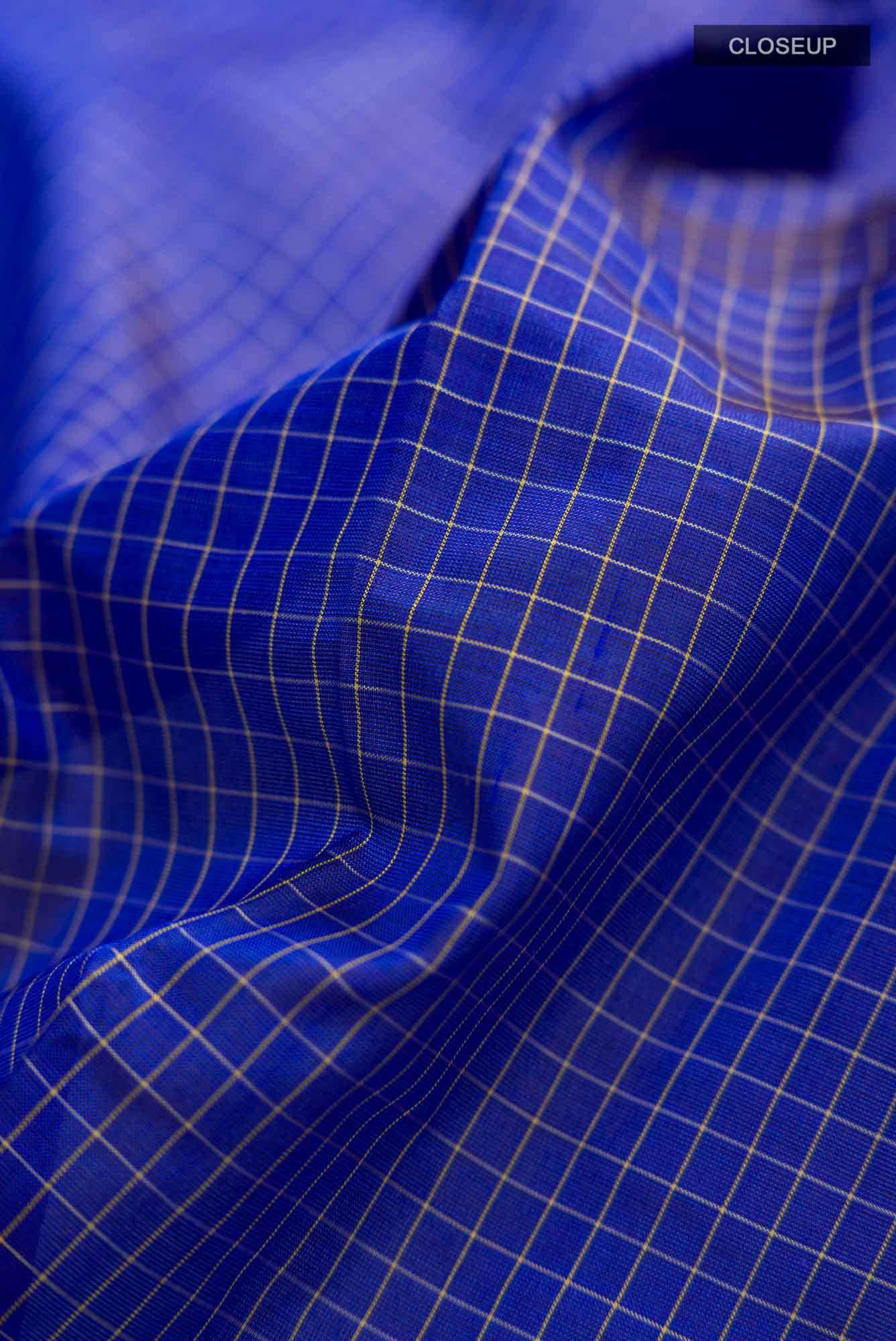 Blue Kanchipuram Silk Nine Yards Saree