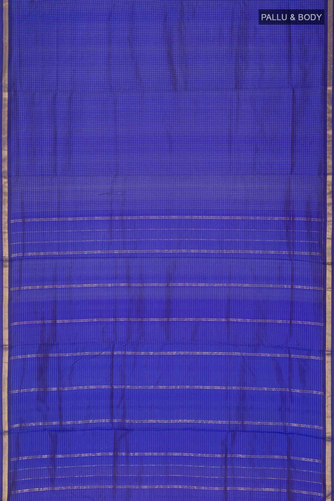 Blue Kanchipuram Silk Nine Yards Saree