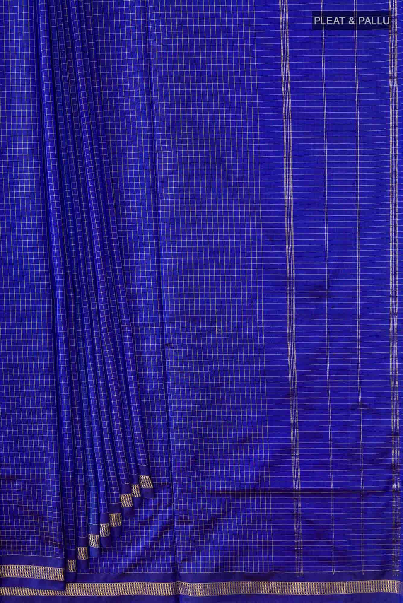 Blue Kanchipuram Silk Nine Yards Saree