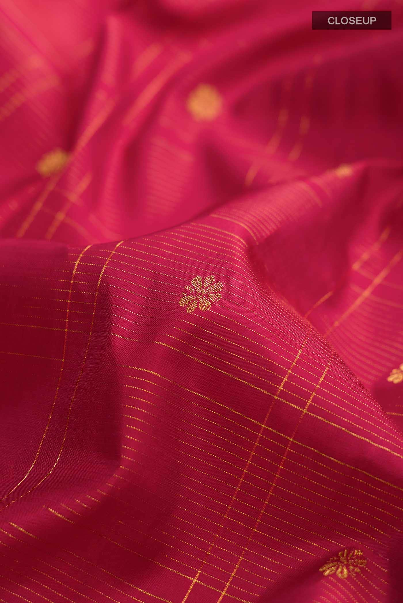Pure Silk Pure Zari Red Kanchipuram Nine Yards Saree