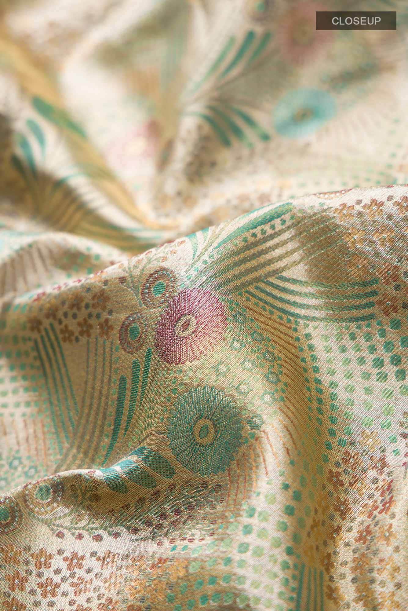Green Kanchipuram Tissue Silk Saree