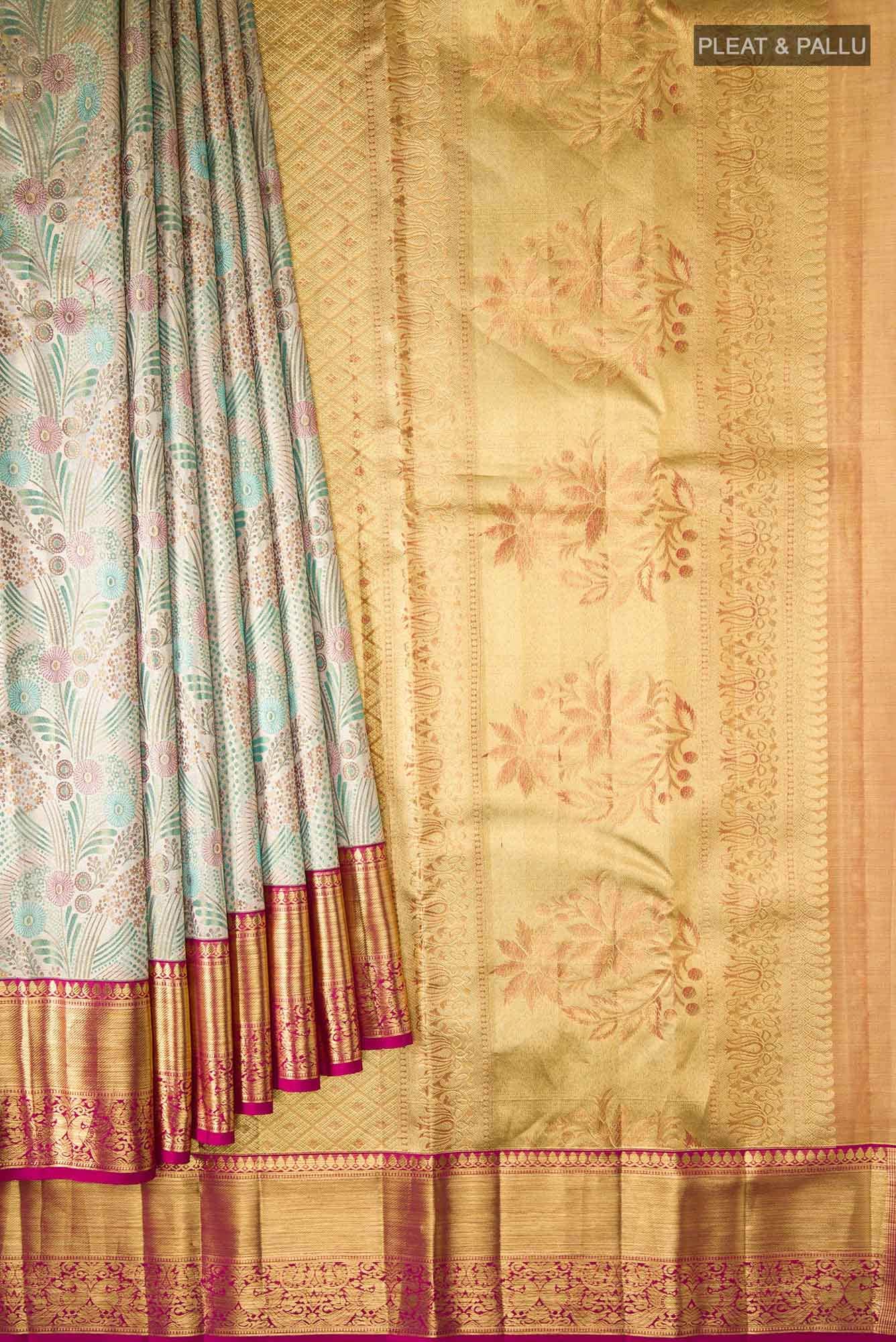 Green Kanchipuram Tissue Silk Saree