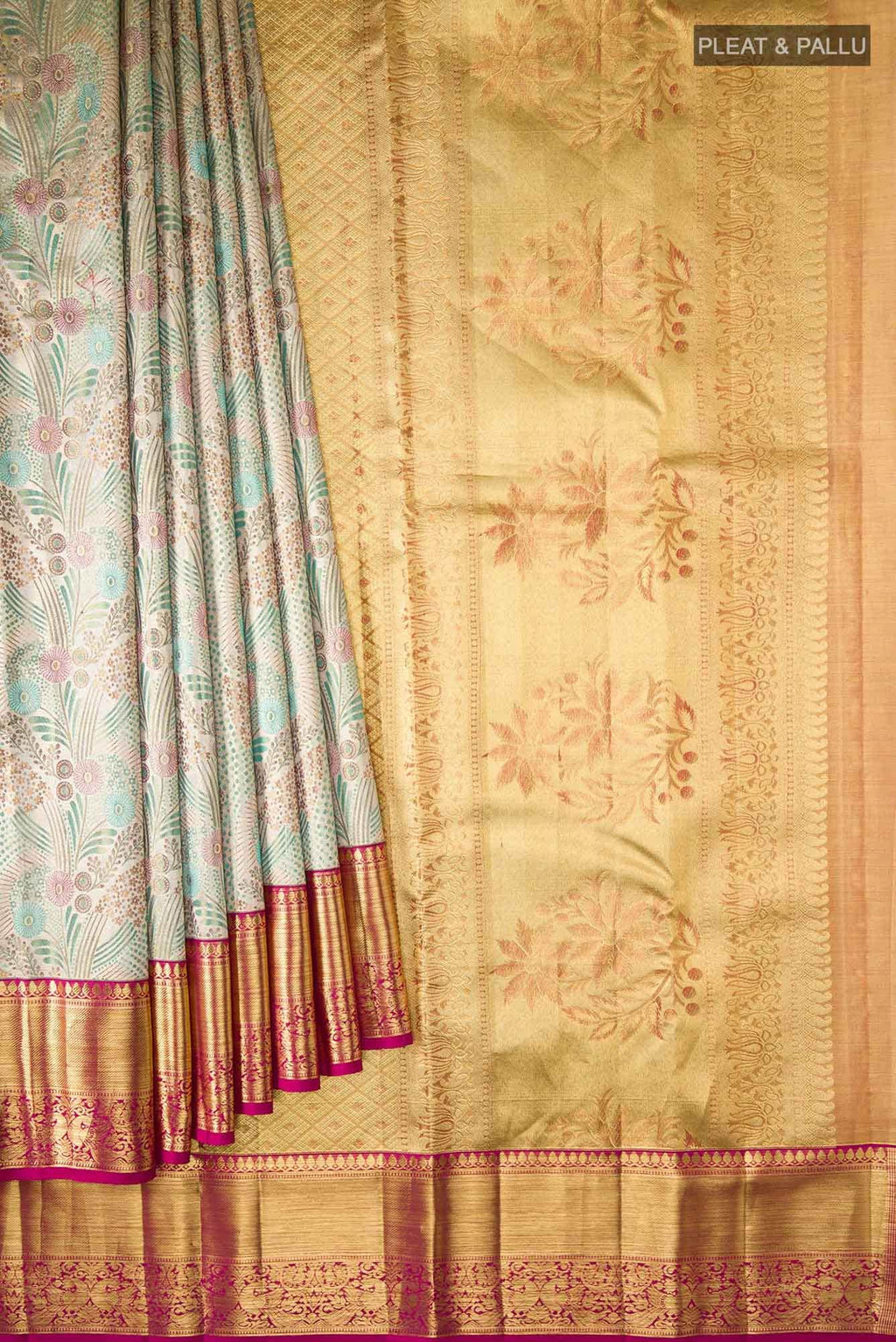 Green Kanchipuram Tissue Silk Saree