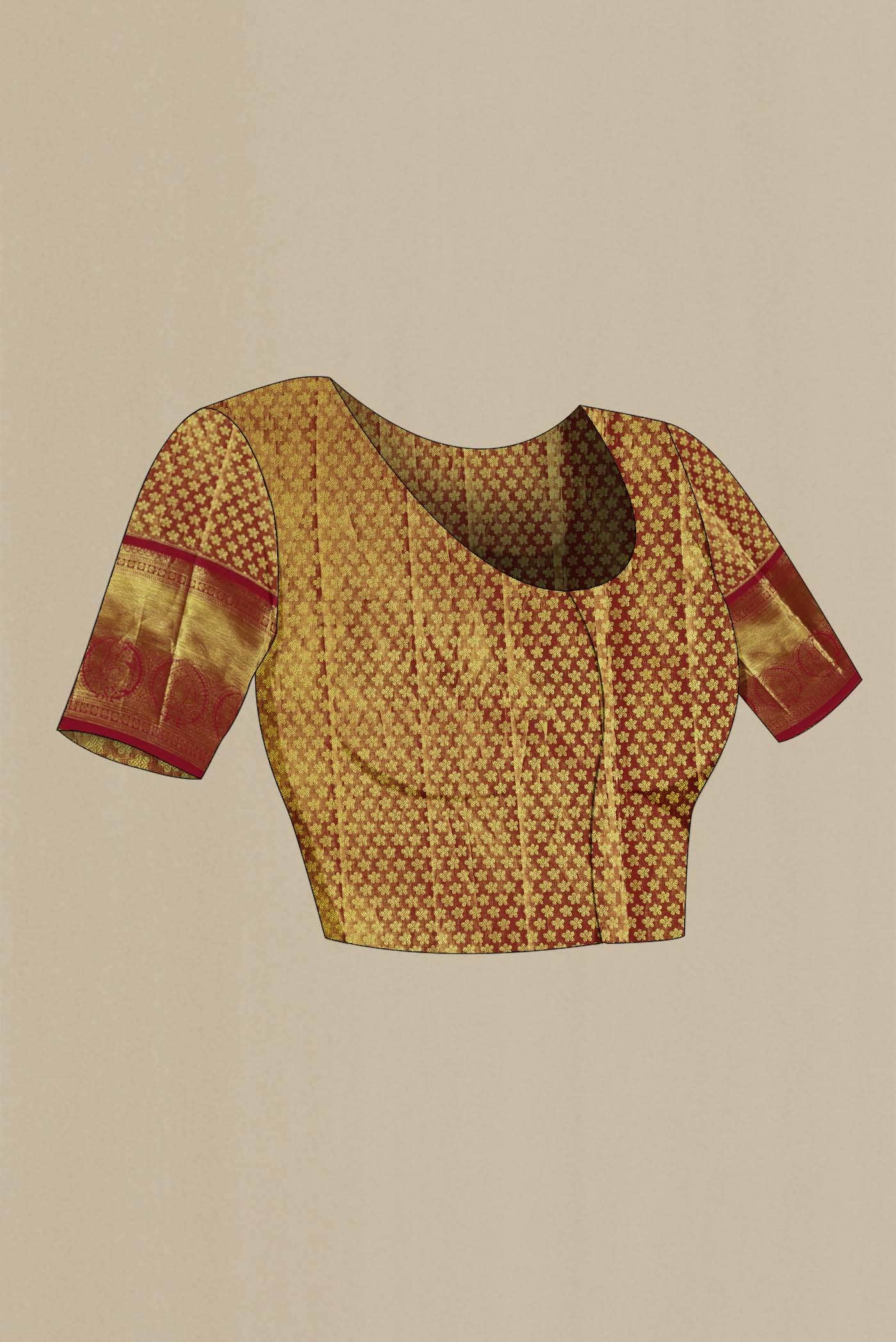 Gold Kanchipuram Silk Saree