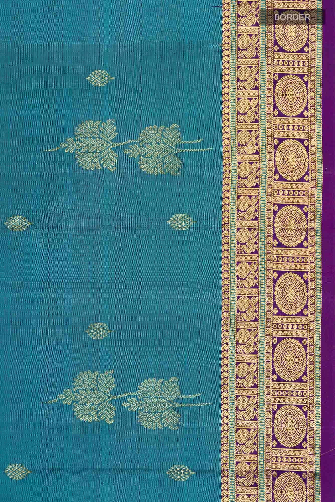 Blue Kanchipuram Silk Saree