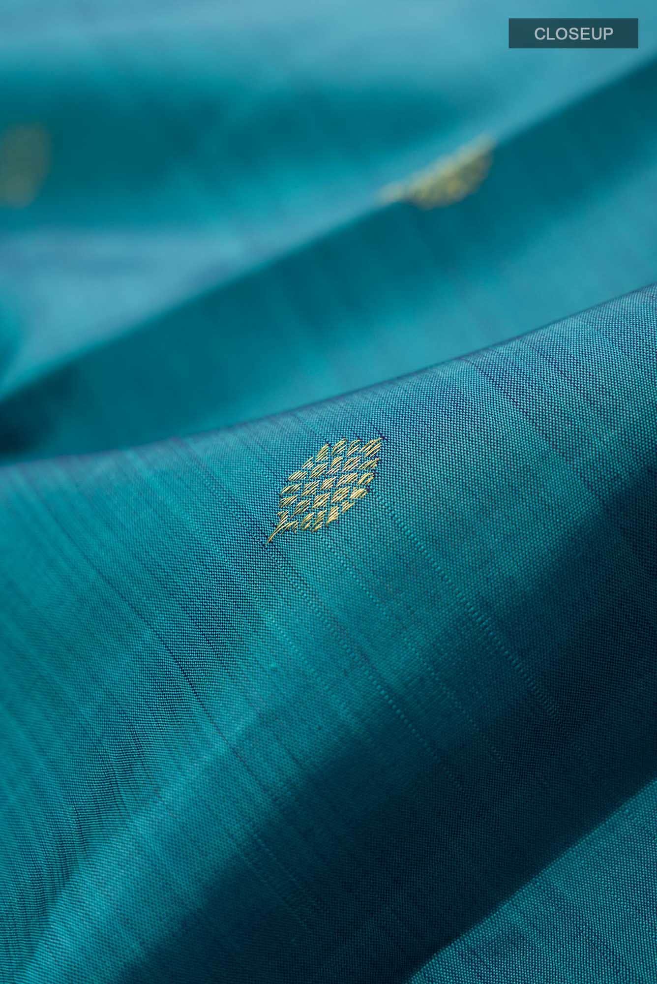 Blue Kanchipuram Silk Saree