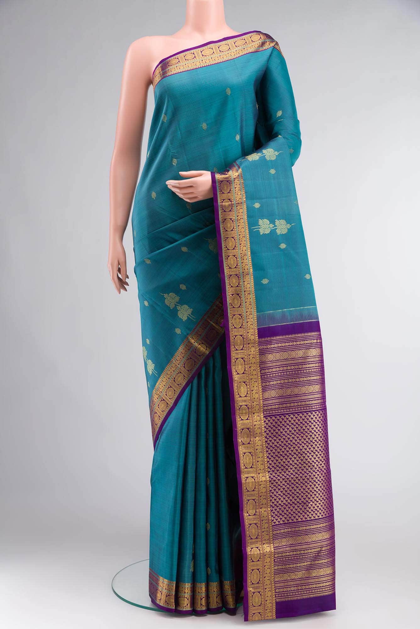 Blue Kanchipuram Silk Saree