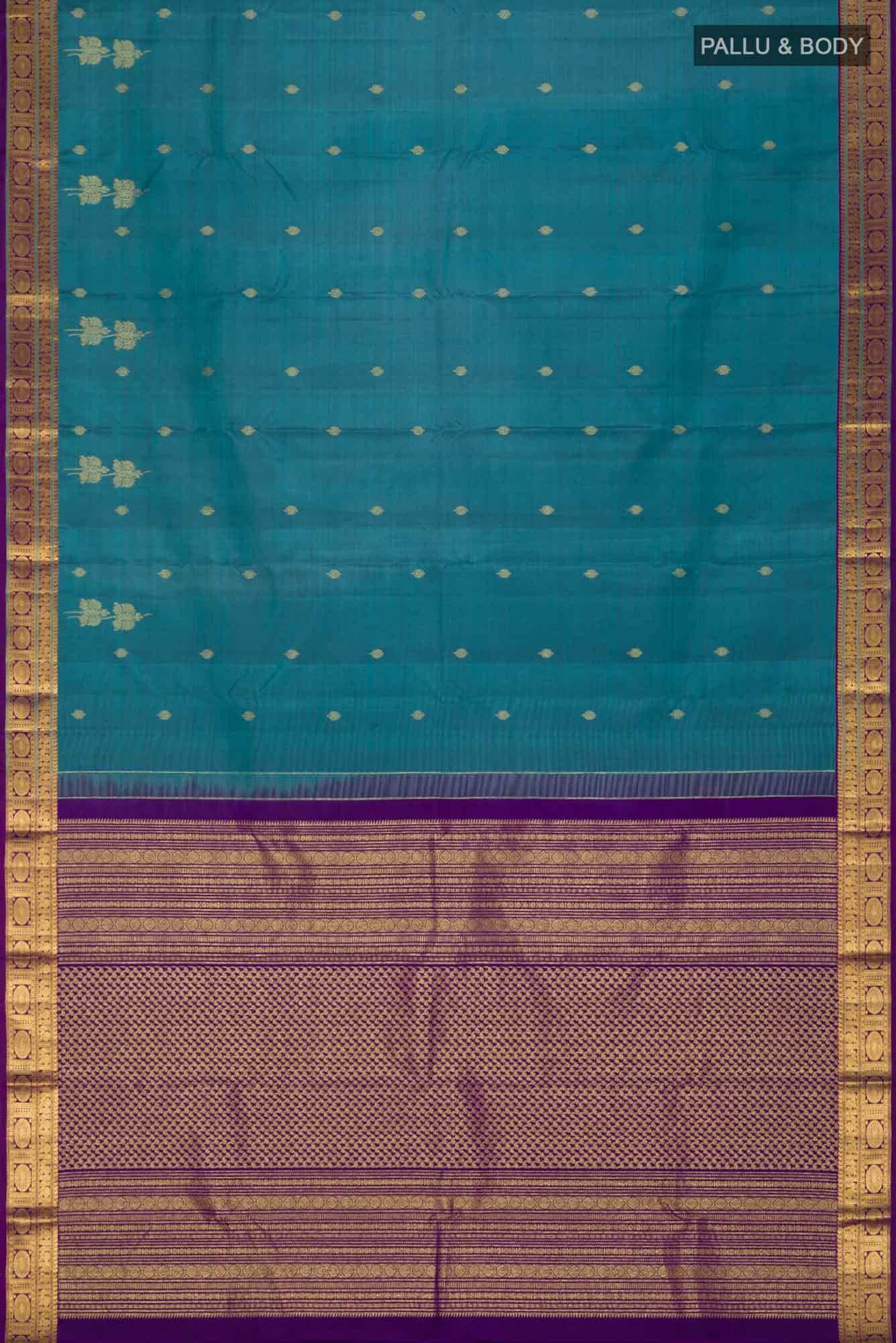 Blue Kanchipuram Silk Saree